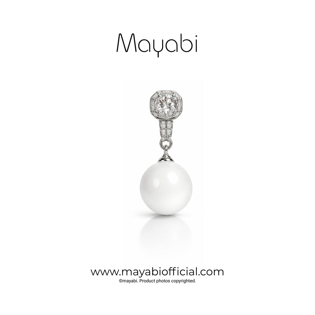 Mayabi Imperial Ivory - Silver Earrings