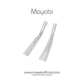 Mayabi Lunar Vell Tassel- L360 Silver Earring