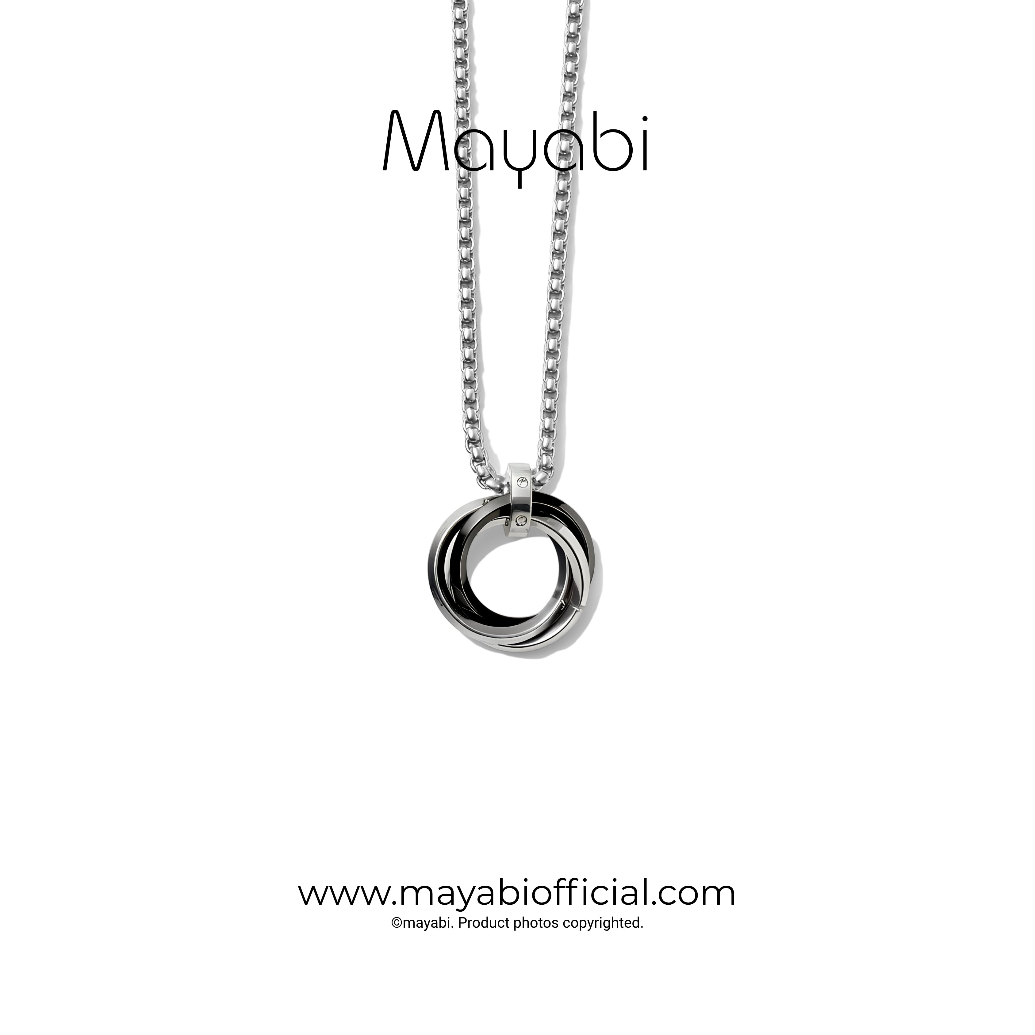 Mayabi Aurelia Trinity Ring Pendant With Chain