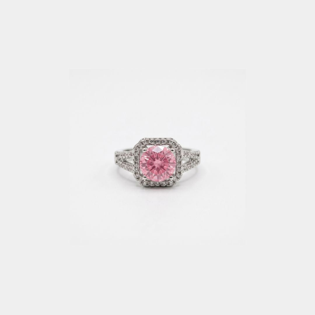 Pink Grace – 18K Silver Toned Ring