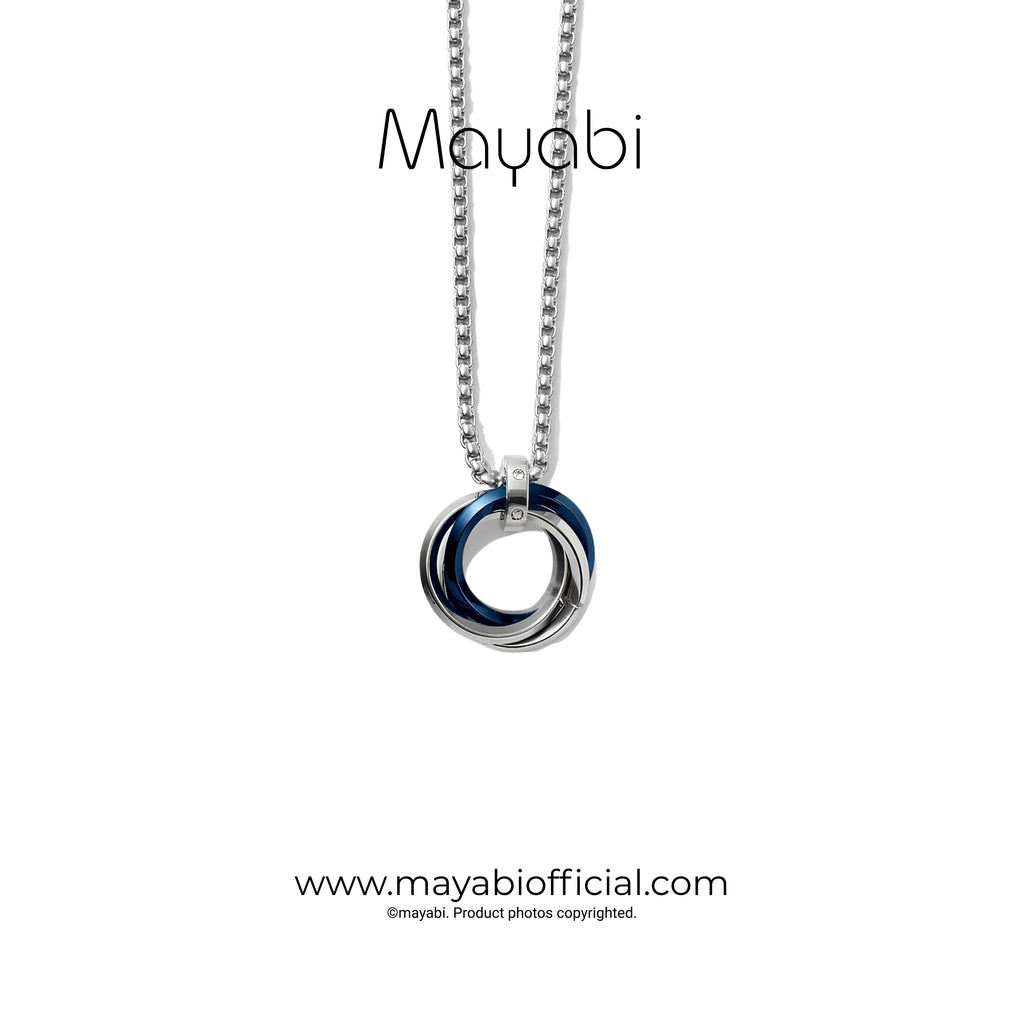 Mayabi Aurelia Trinity Ring Pendant With Chain