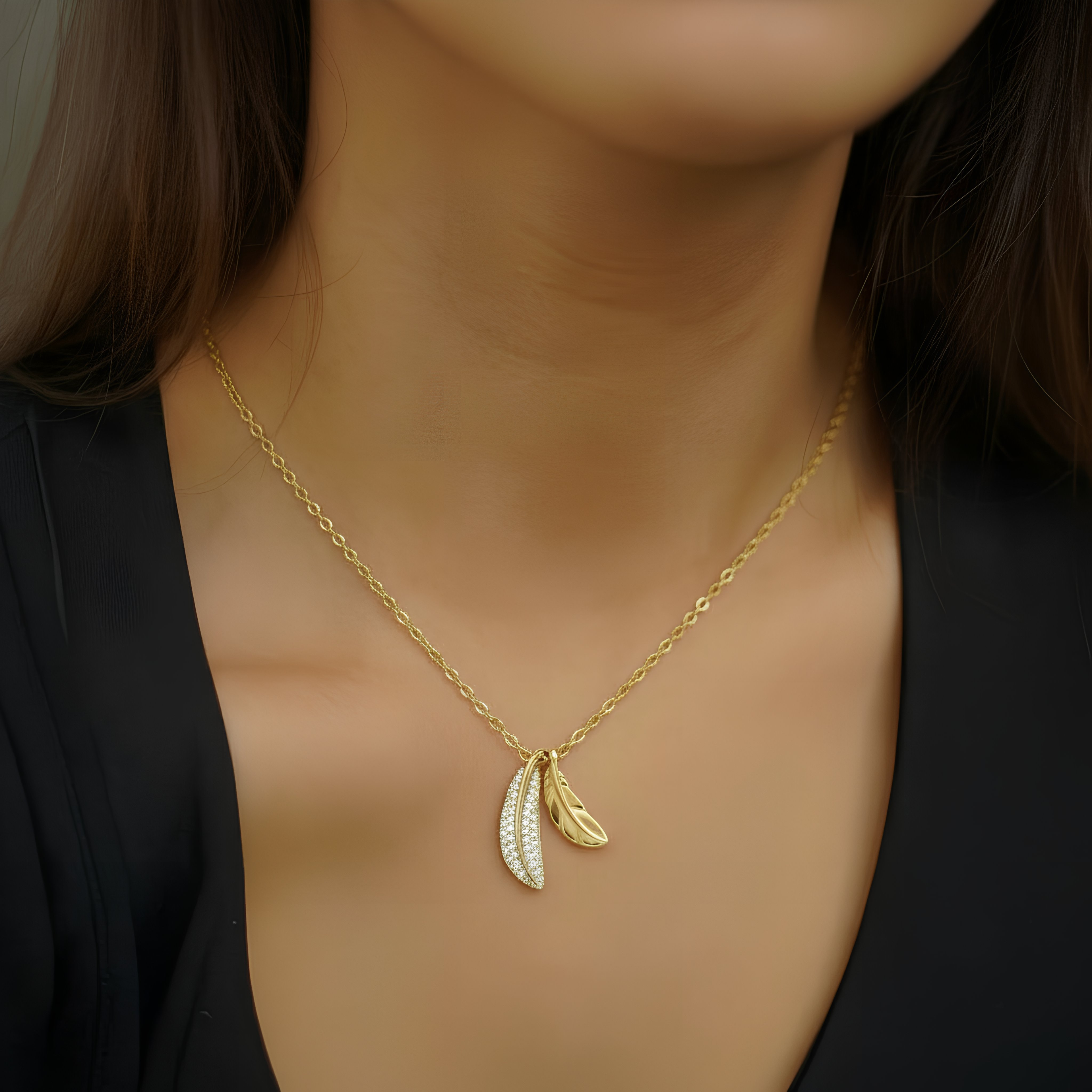 Mayabi Duo - 18K Gold Plated Necklace