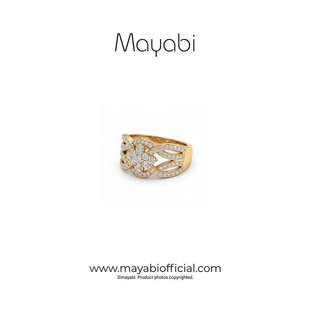 Mayabi Royal Braid - 18K Gold Plated Ring