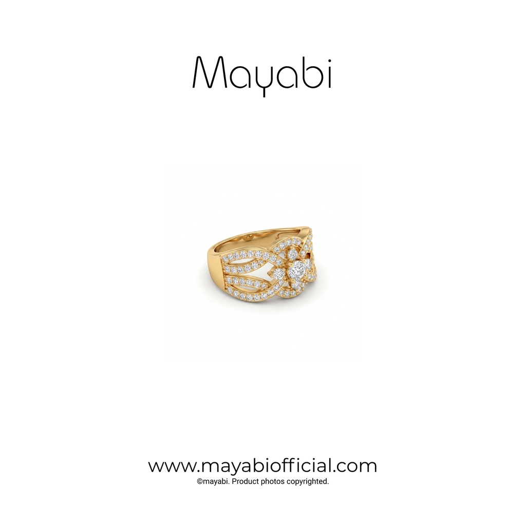 Mayabi Royal Braid - 18K Gold Plated Ring
