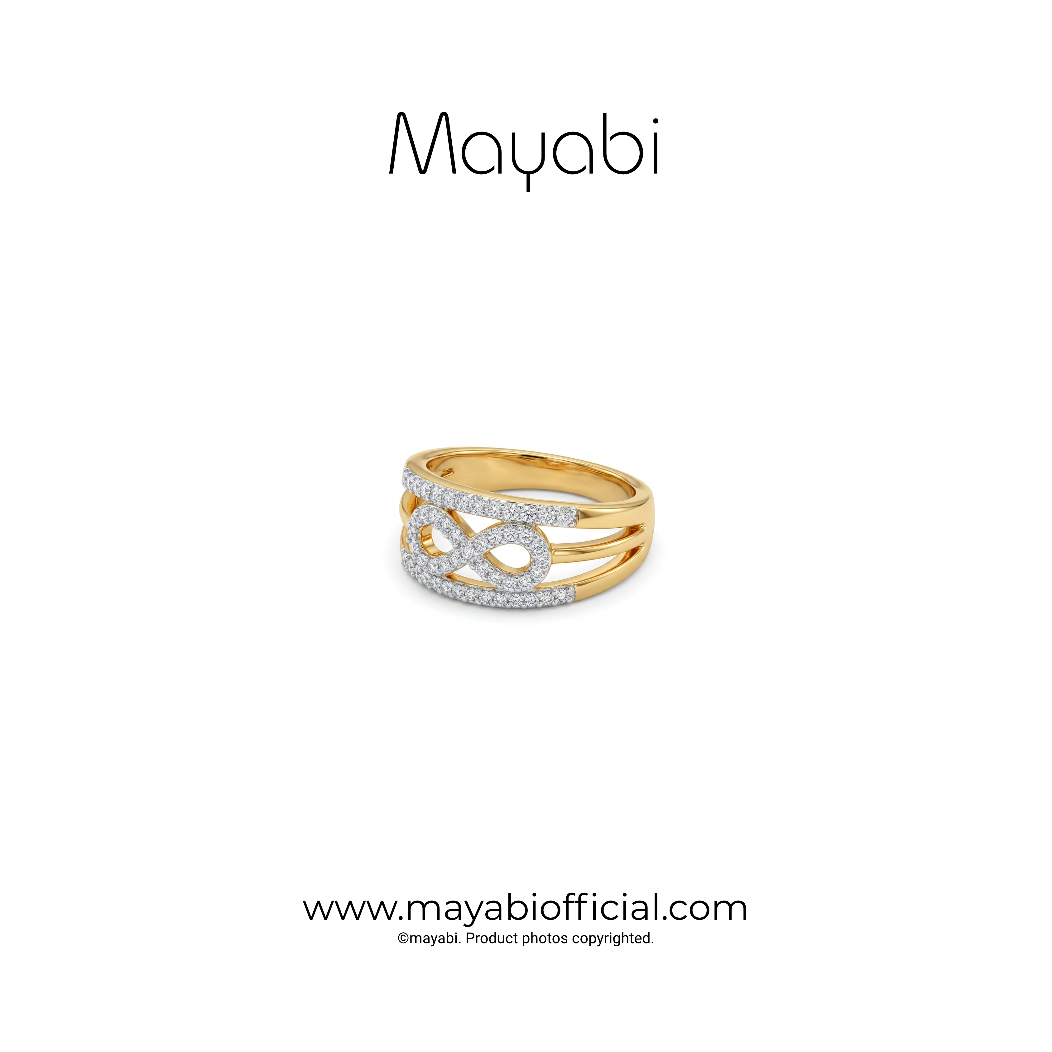 Mayabi Infinity Shine - 18K Gold Plated Ring