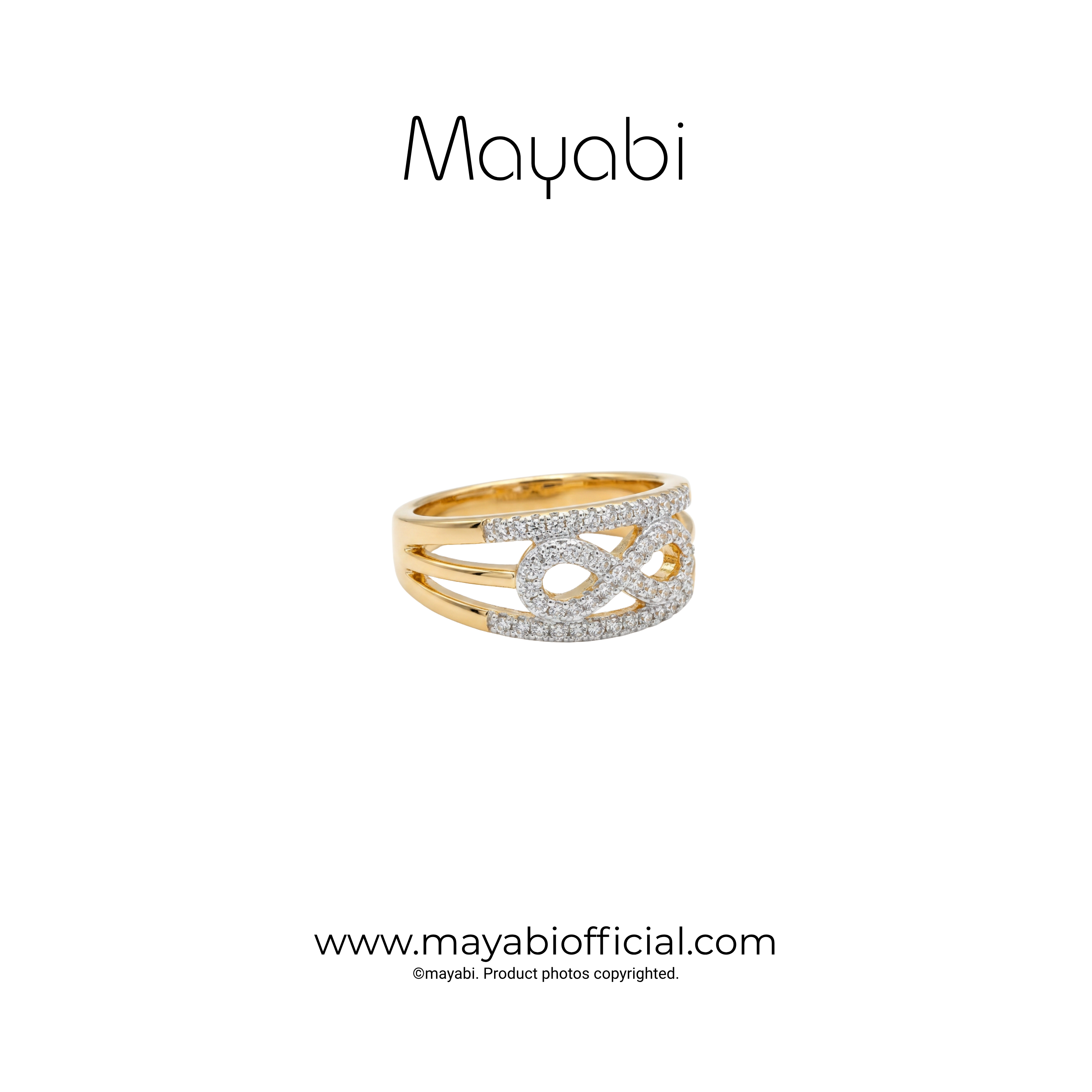 Mayabi Infinity Shine - 18K Gold Plated Ring