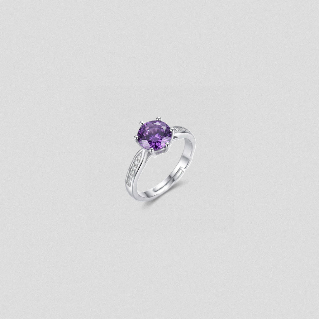 Mayabi Royal Violet – Silver Ring