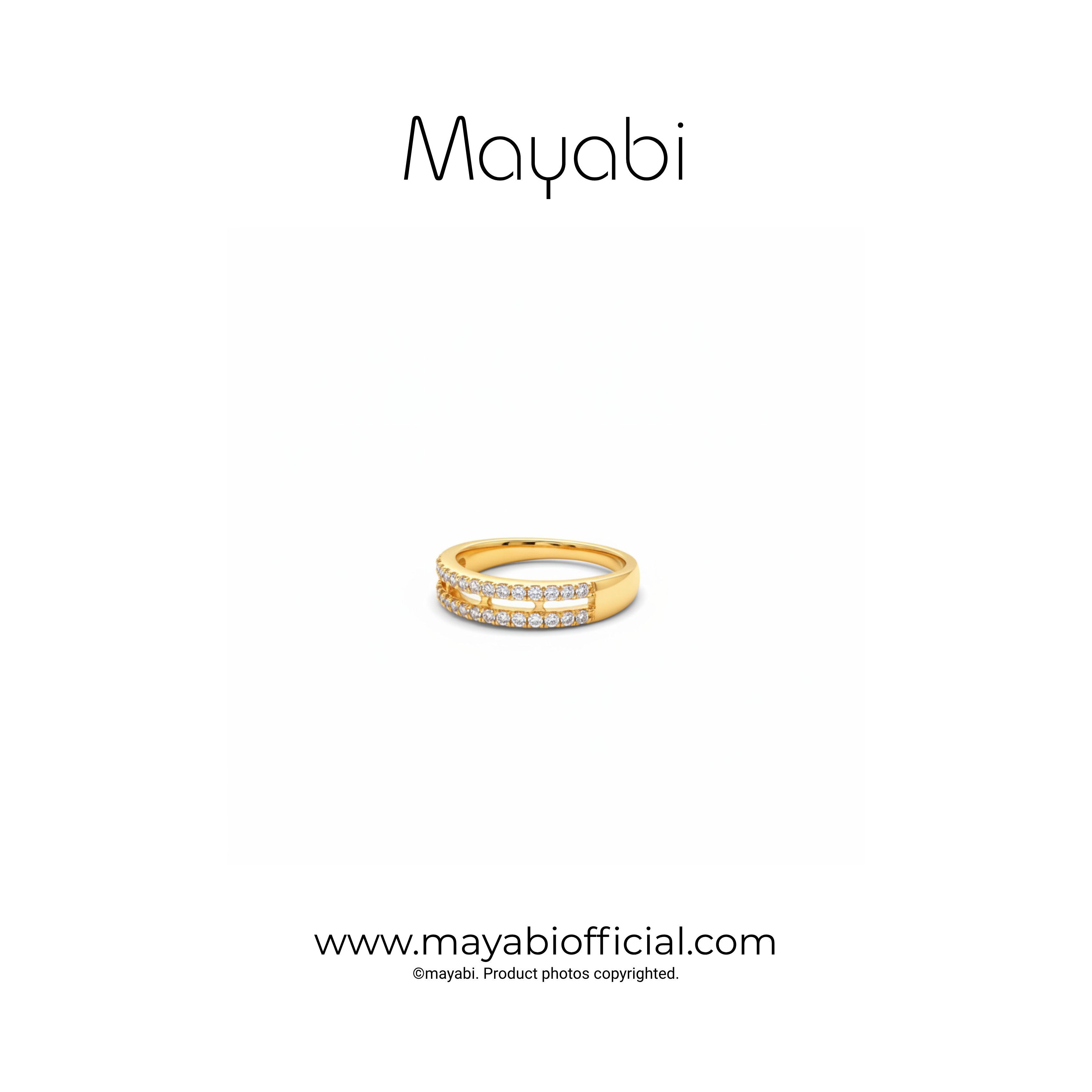 Mayabi Twin Sparkle - 18K Gold Plated Ring