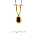 Mayabi Celine Onyx  Pendant With Chain