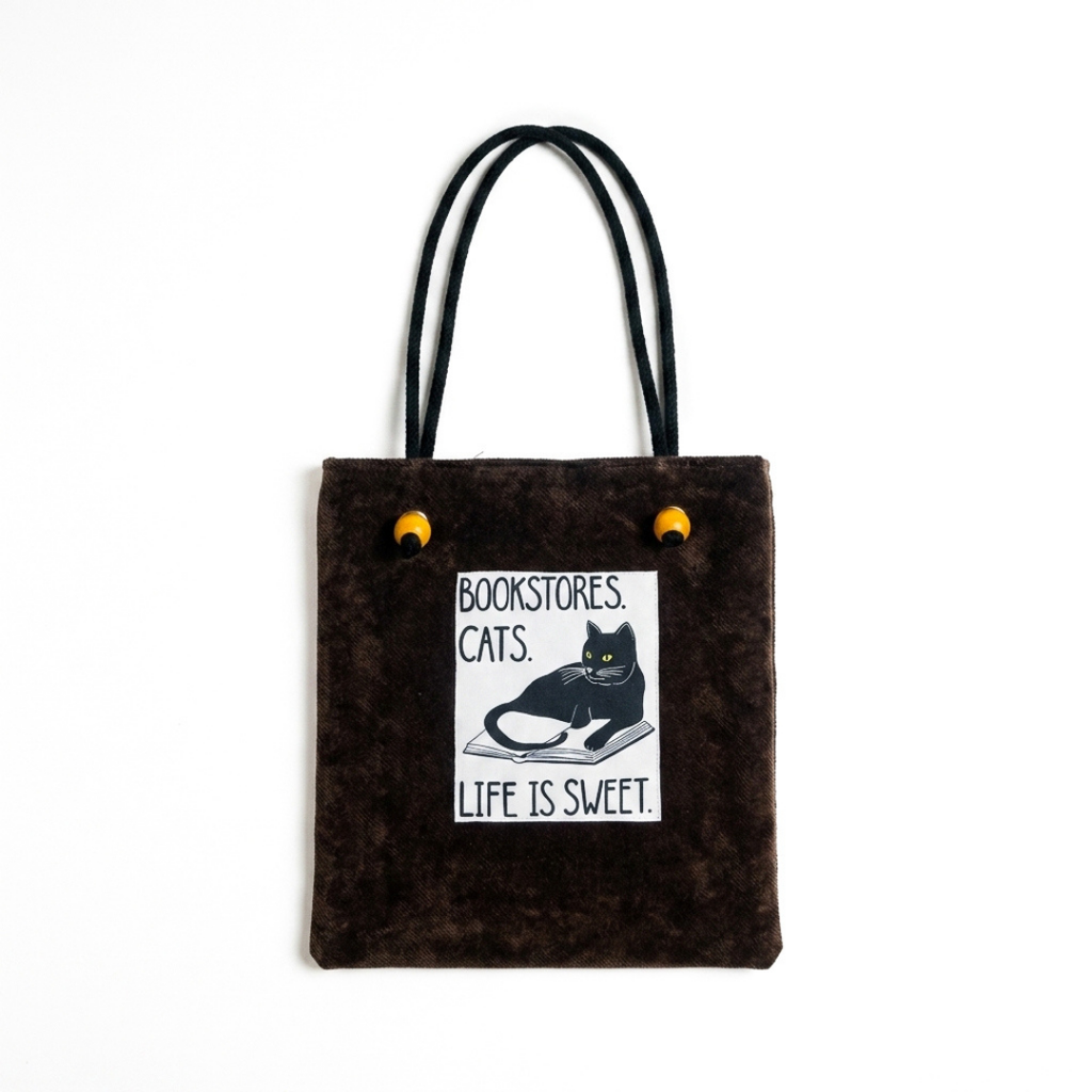 Mayabi Dark Wash Denim Cat Tote
