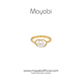 Mayabi Scarlet Crown - 18K Gold Plated Ruby Ring