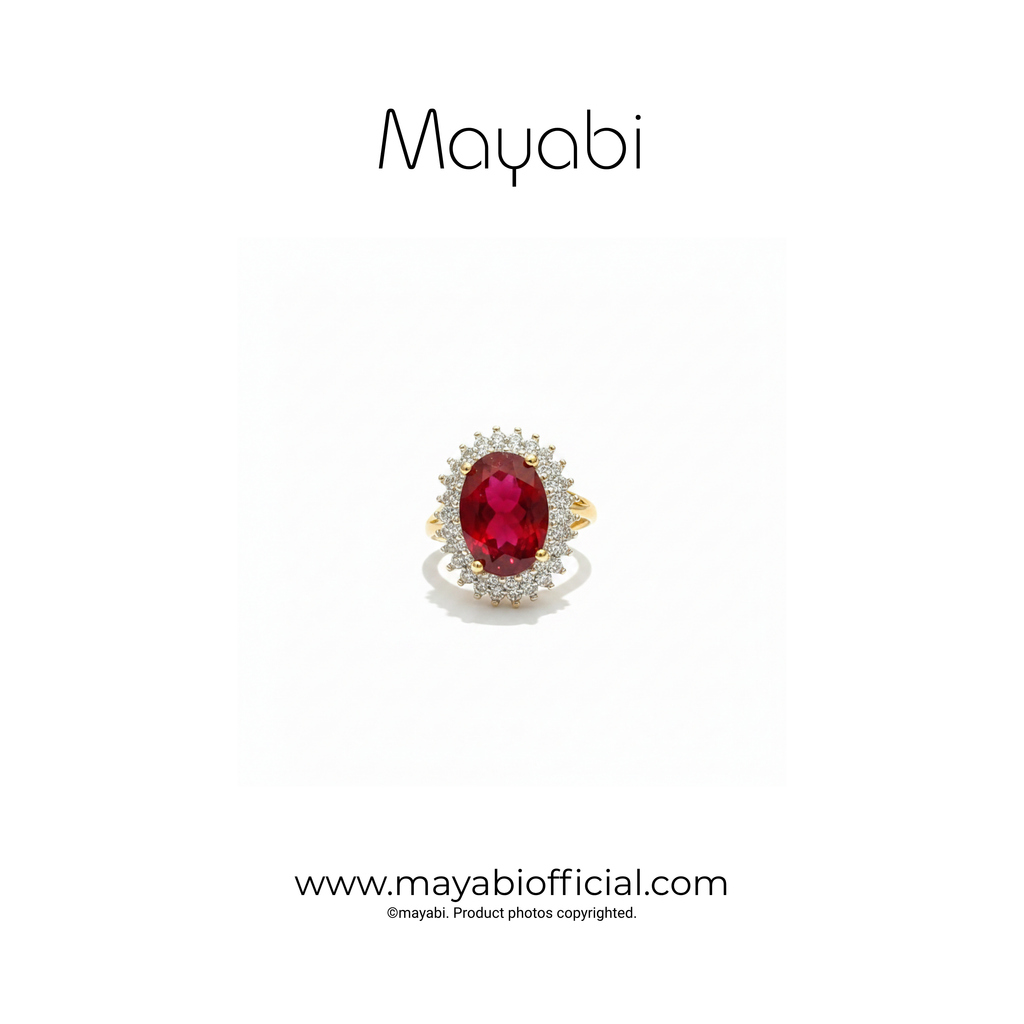 Mayabi Pearl Noir - 18K Gold Plated Ring