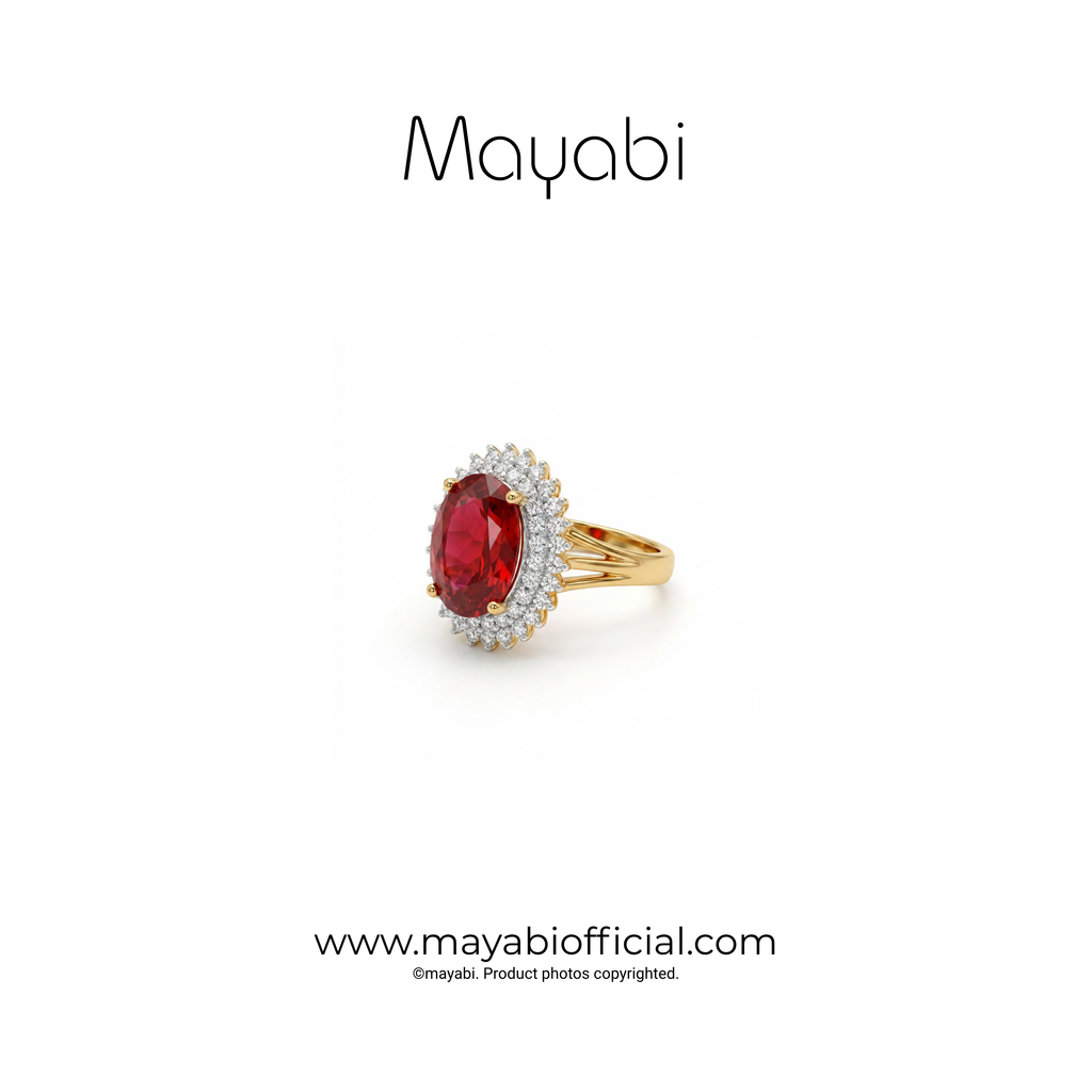 Mayabi Pearl Noir - 18K Gold Plated Ring