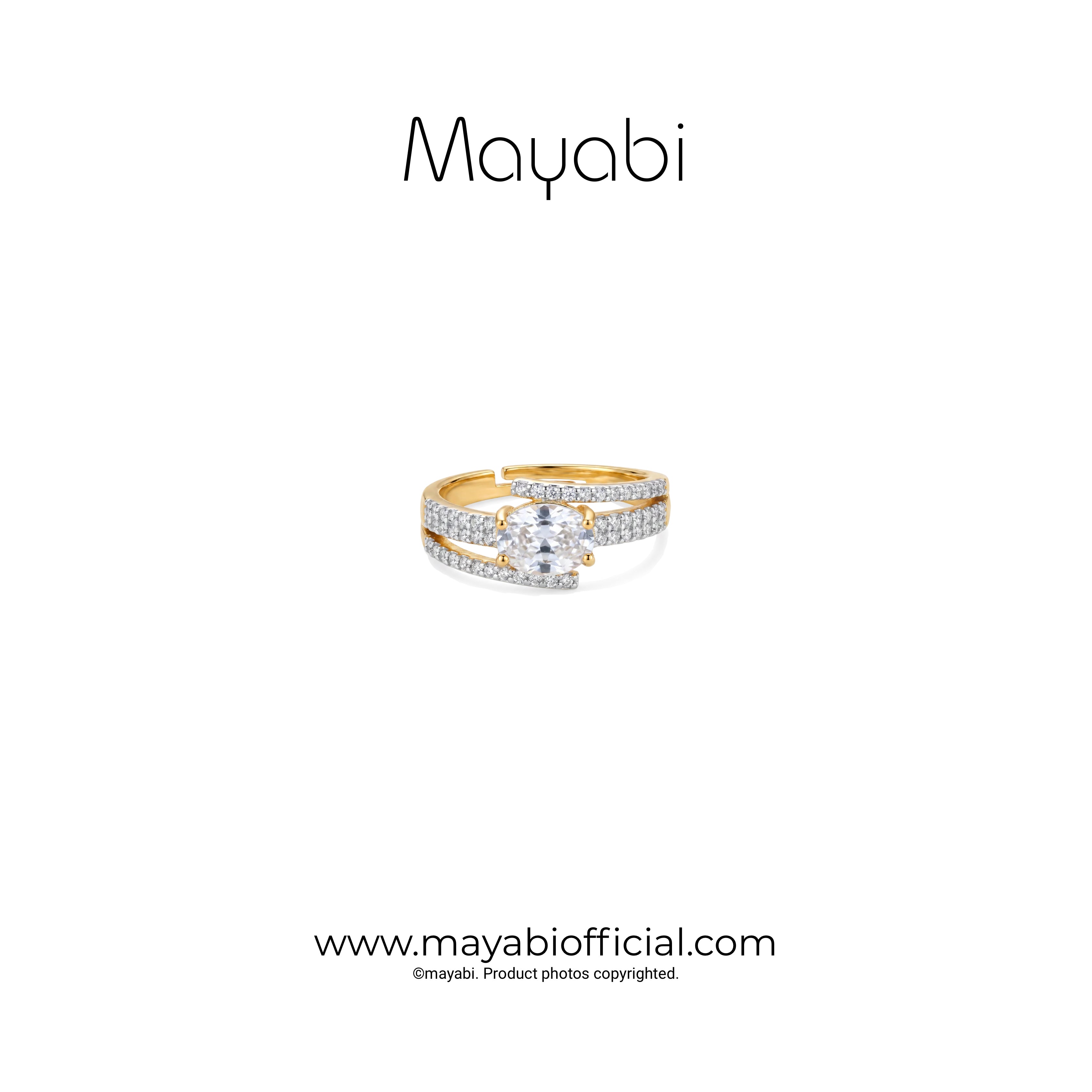 Mayabi Diamante - 18K Gold Plated Ring