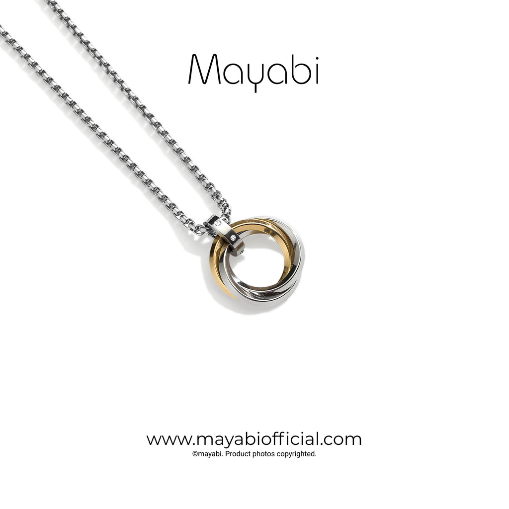 Mayabi Aurelia Trinity Ring Pendant With Chain