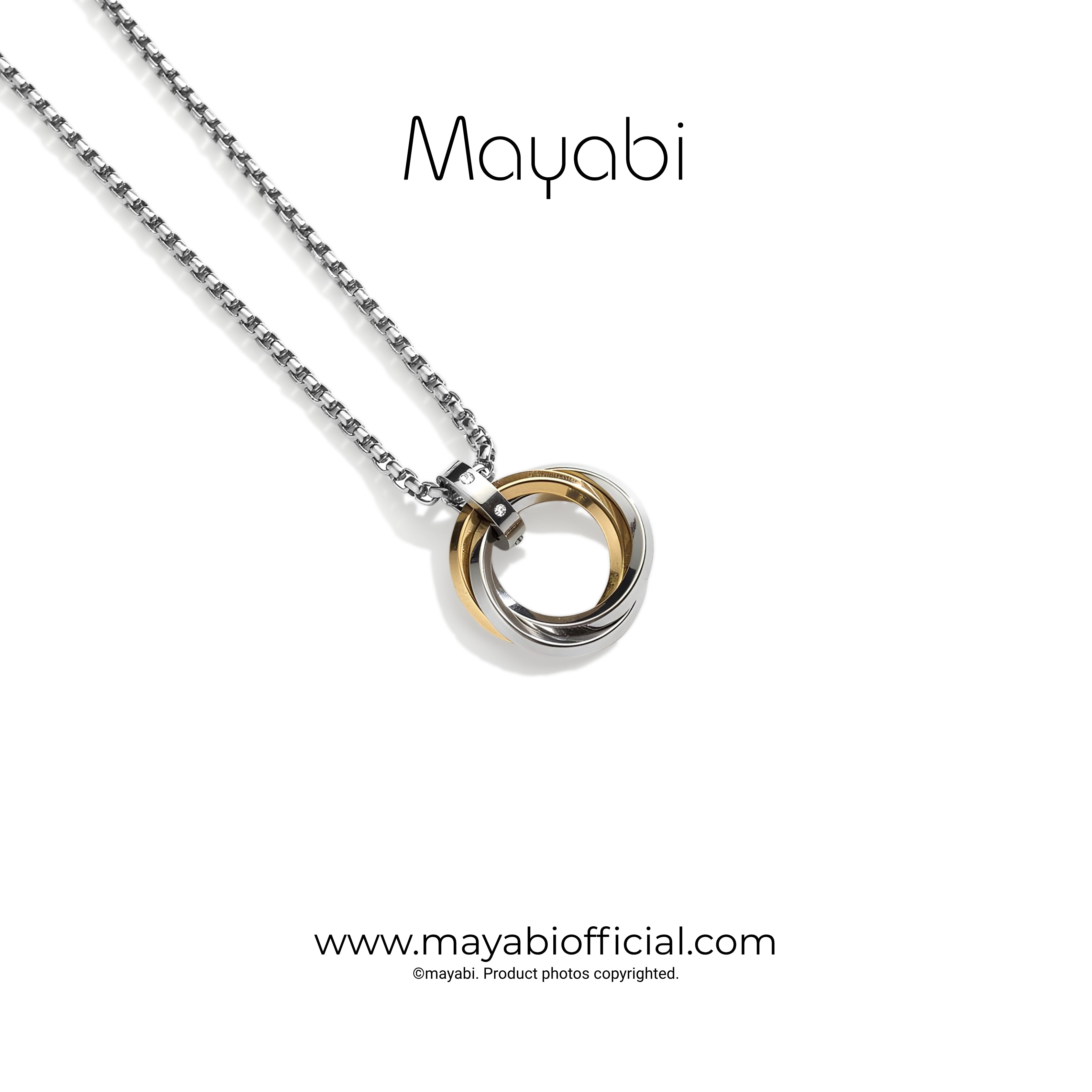 Mayabi Aurelia Trinity Ring Pendant With Chain