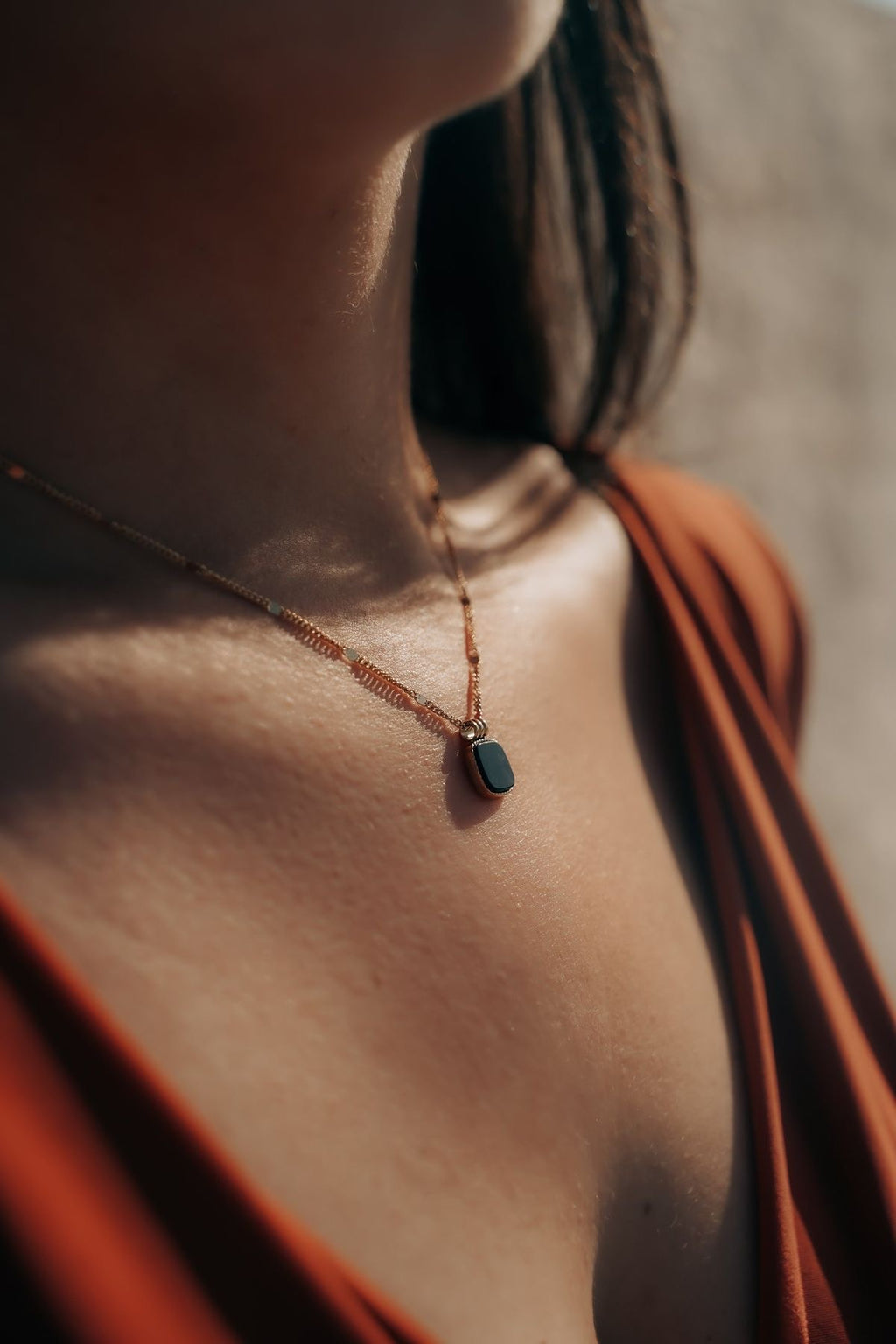 Mayabi Eclipse Square - 18K Gold Plated Necklace