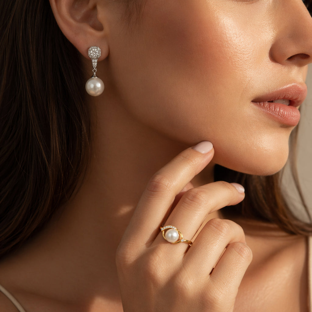 Mayabi Imperial Ivory - Silver Earrings