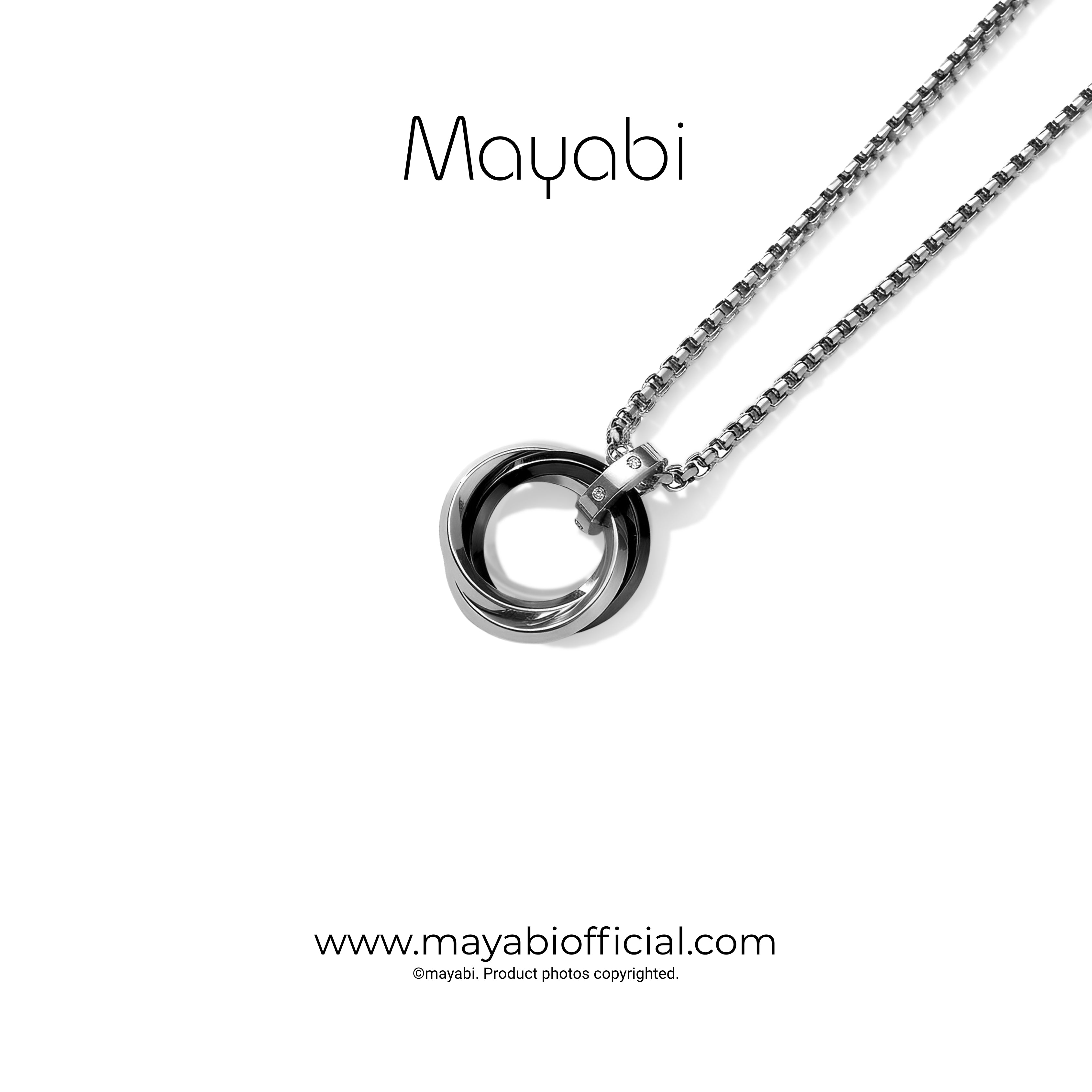 Mayabi Aurelia Trinity Ring Pendant With Chain