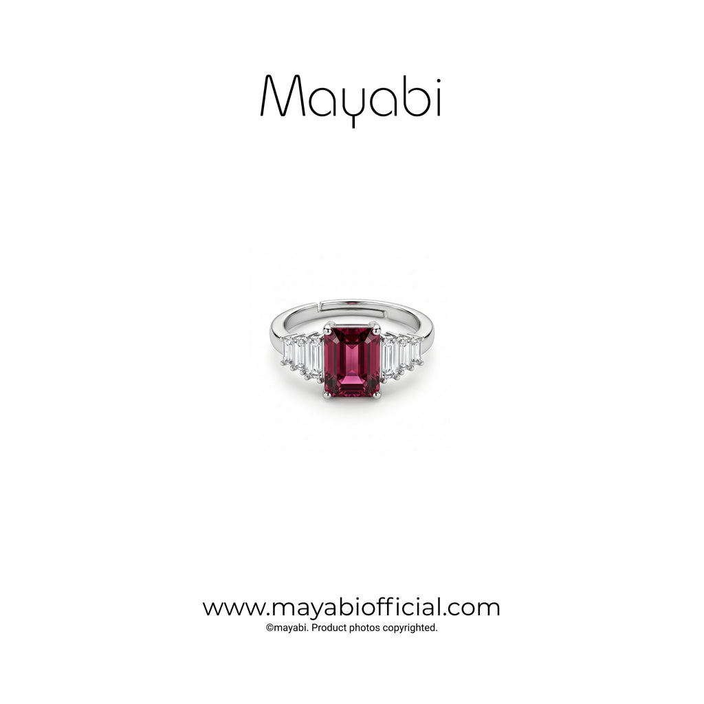 Mayabi Ruby Royal  – Silver Ring