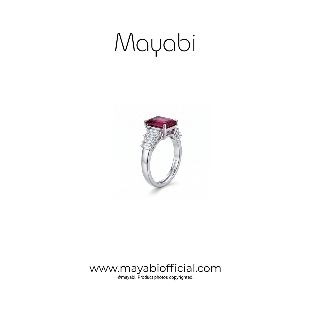 Mayabi Ruby Royal  – Silver Ring