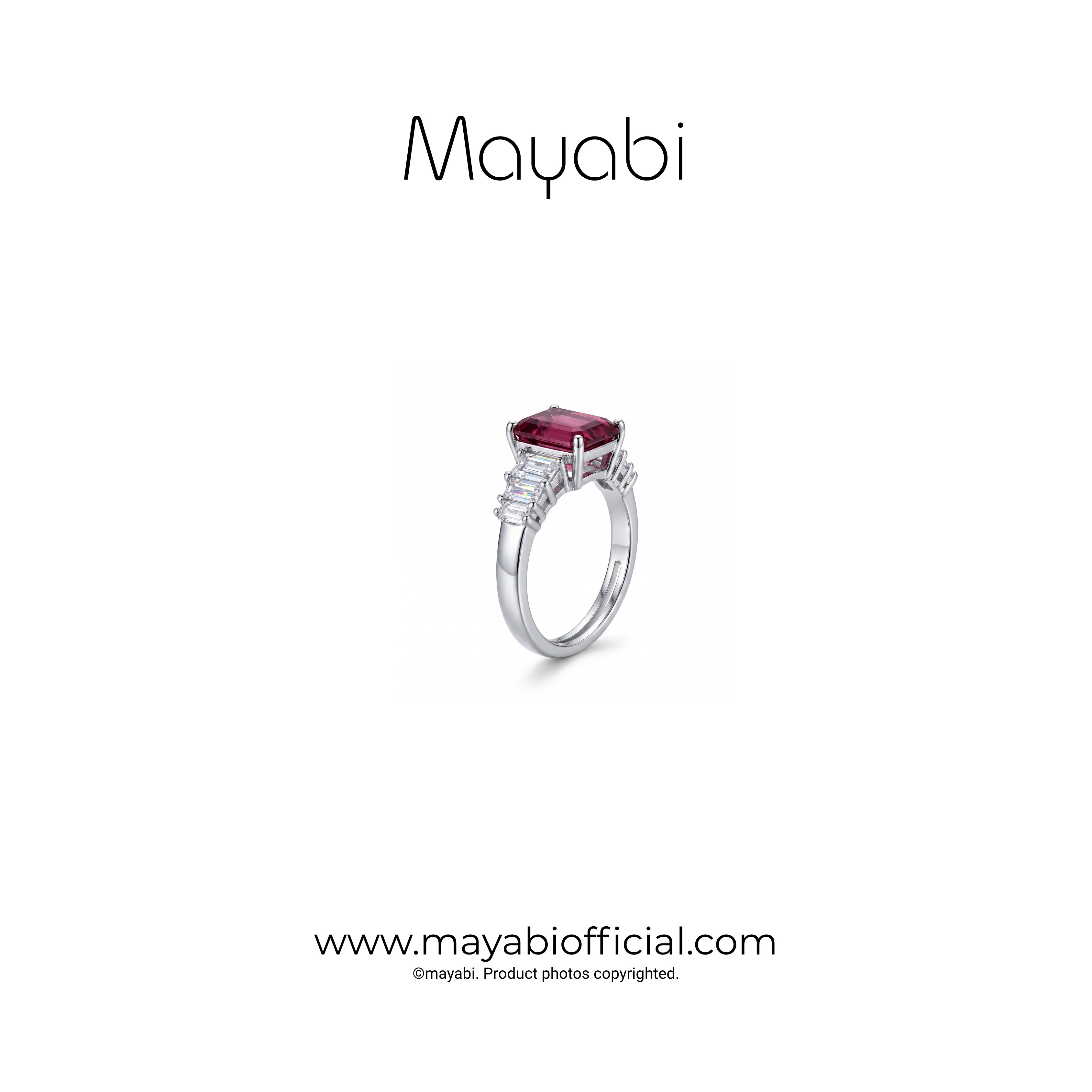 Mayabi Ruby Royal  – Silver Ring