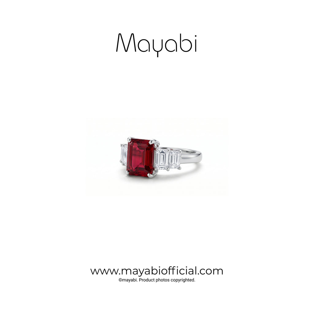 Mayabi Ruby Royal  – Silver Ring