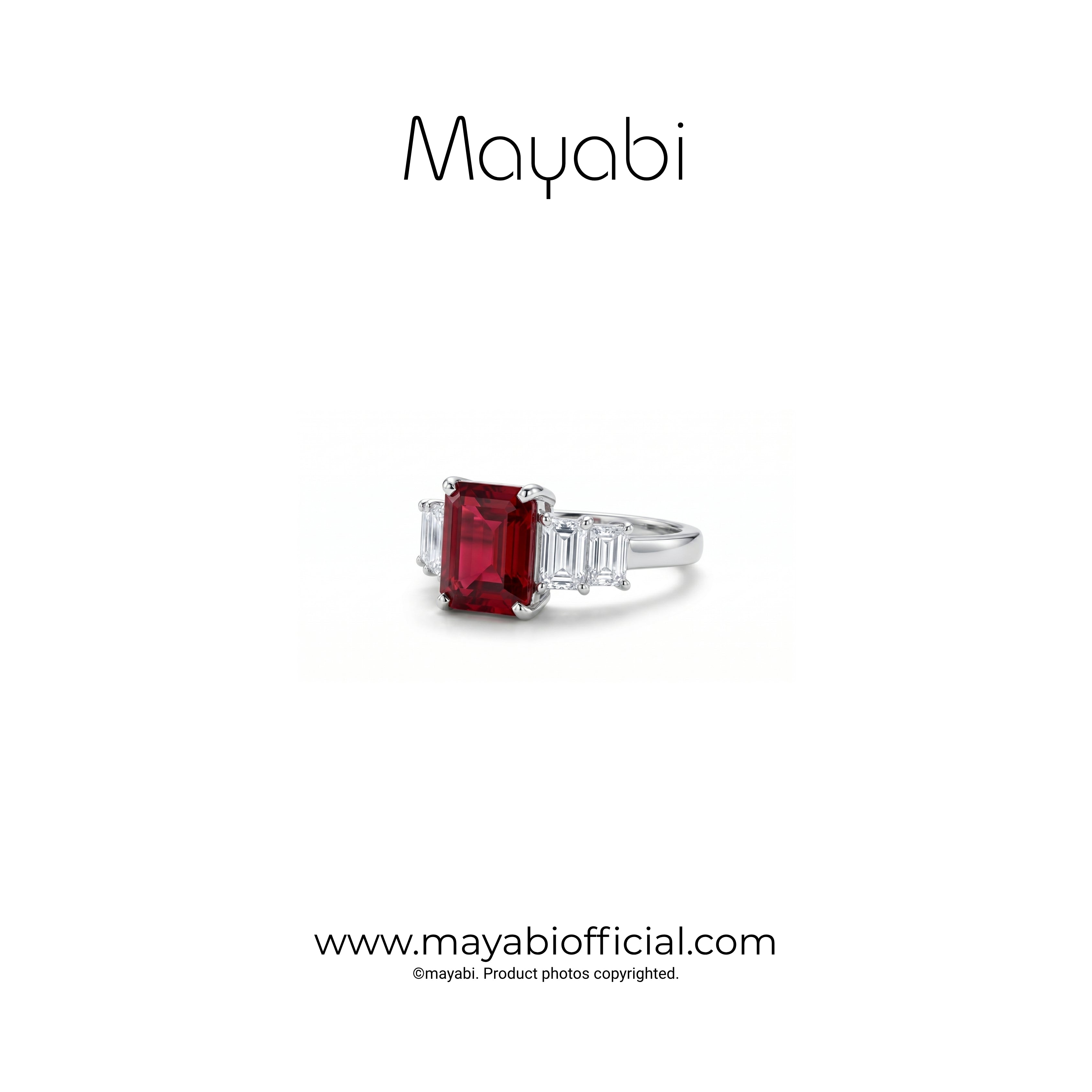 Mayabi Ruby Royal  – Silver Ring