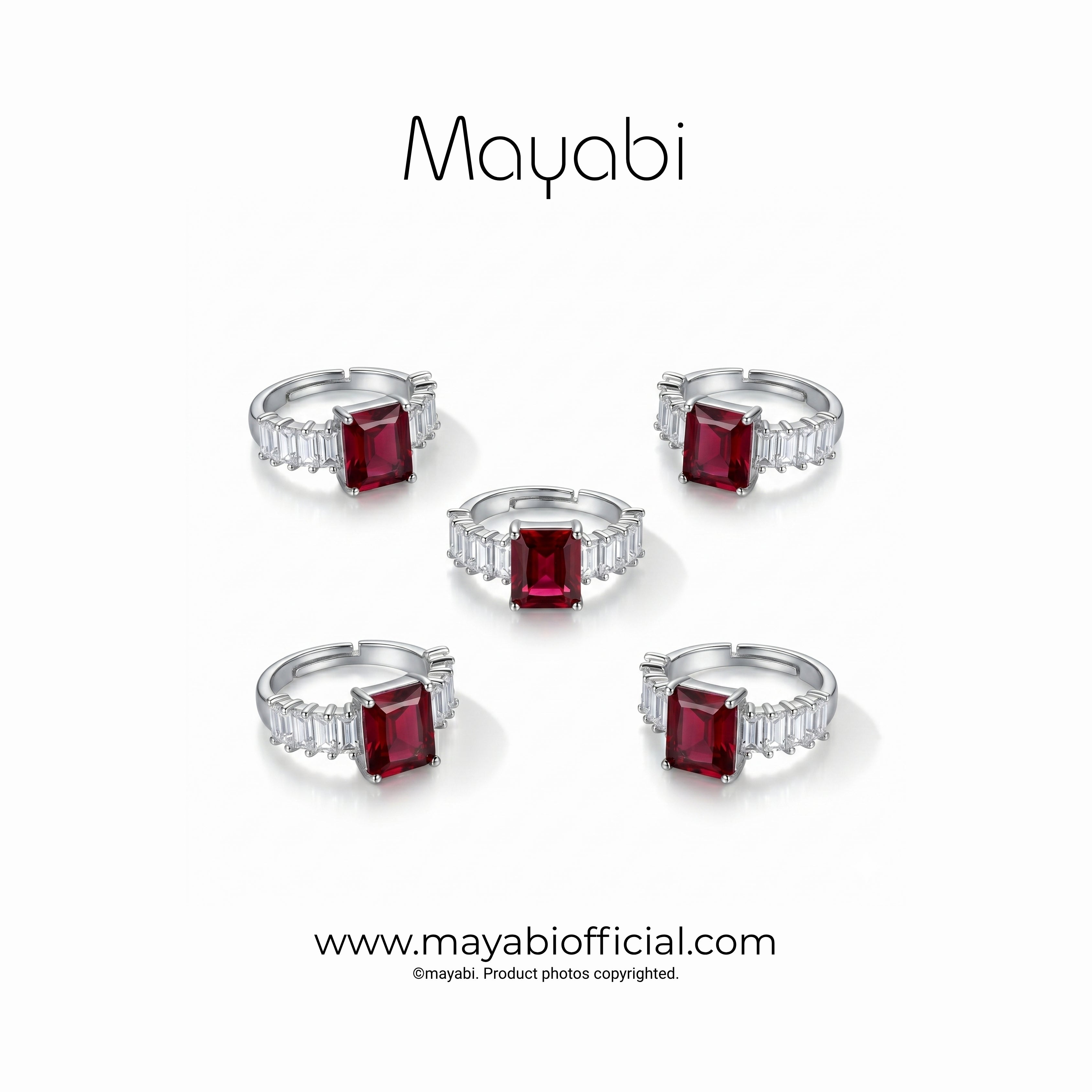 Mayabi Ruby Royal  – Silver Ring