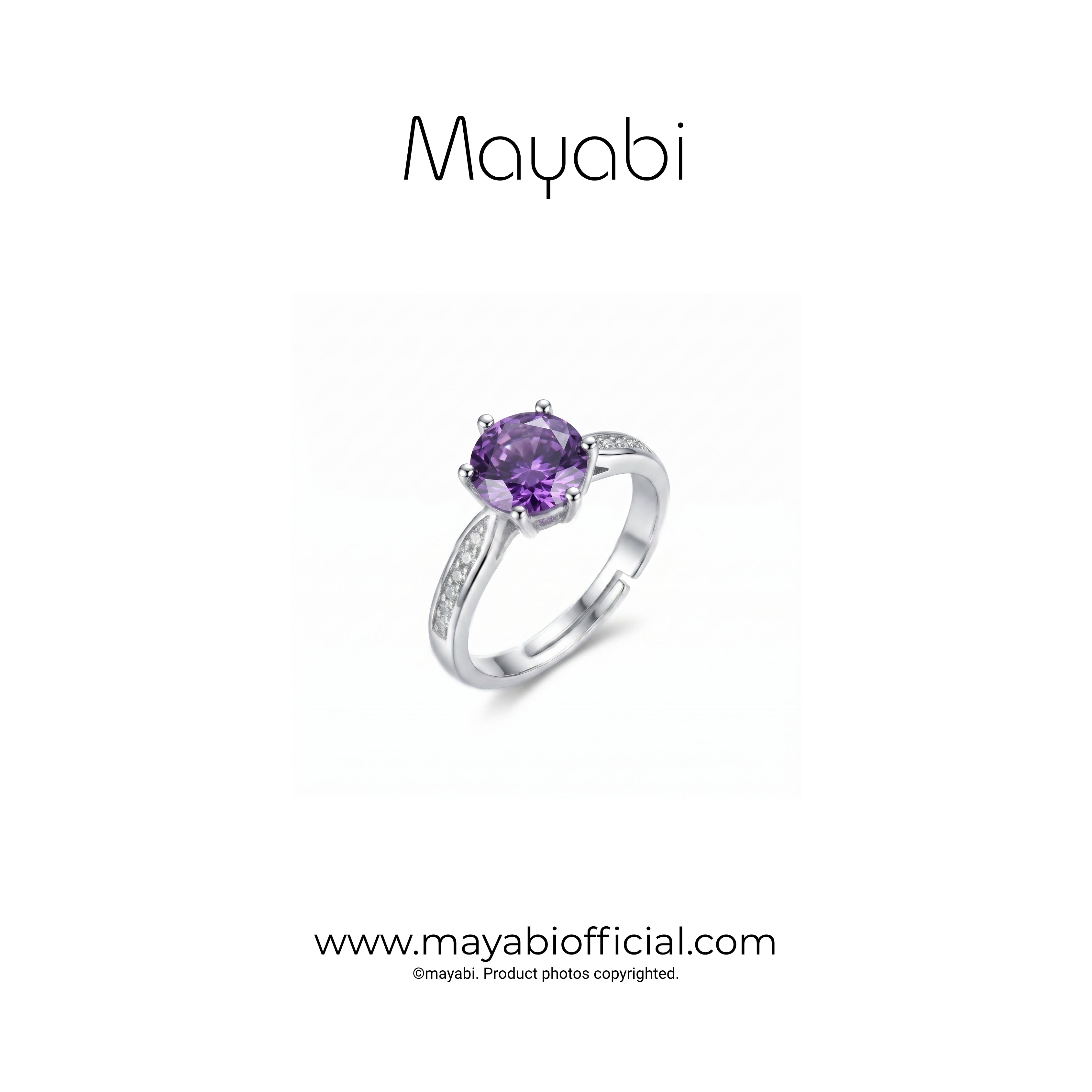 Mayabi Royal Violet – Silver Ring