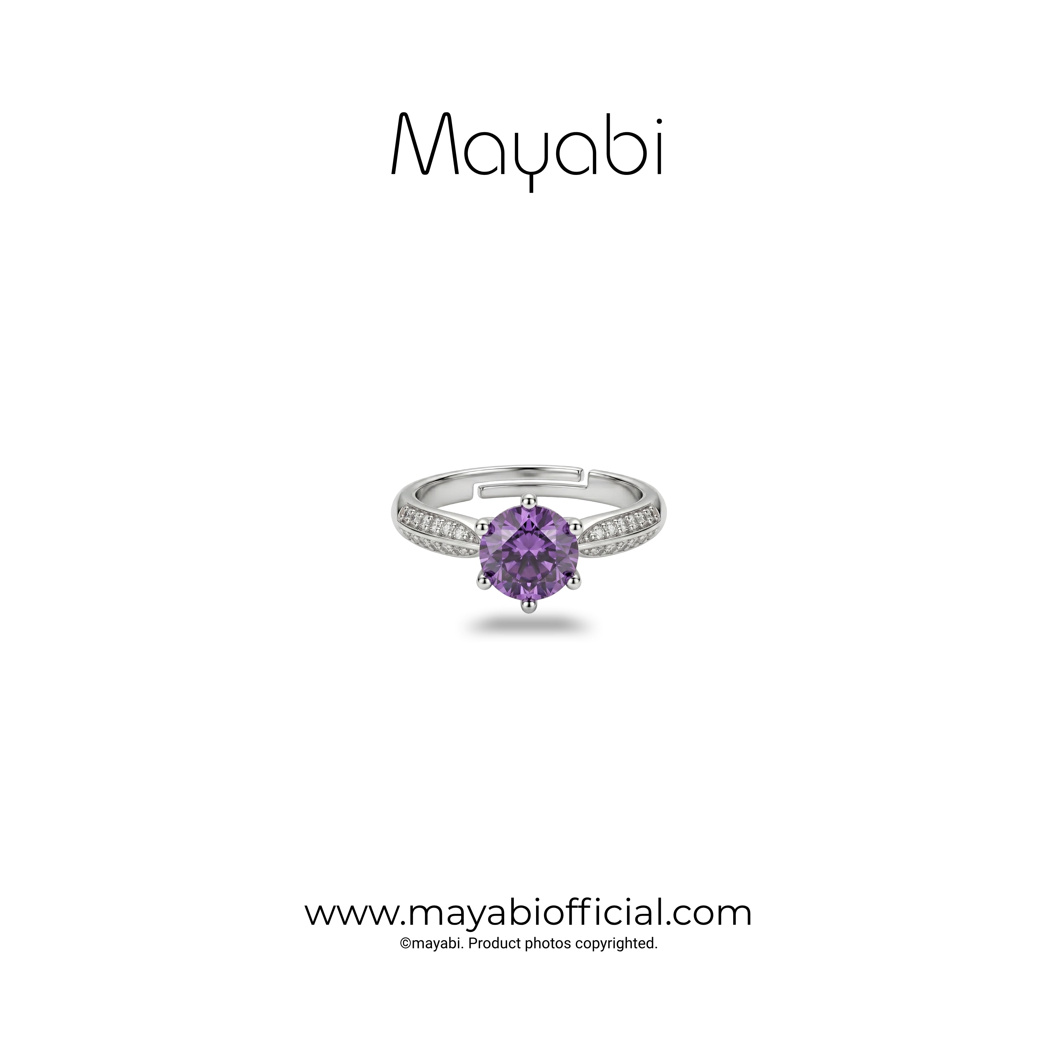Mayabi Royal Violet – Silver Ring