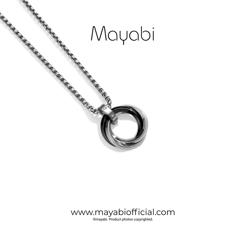 Mayabi Aurelia Trinity Ring Pendant With Chain