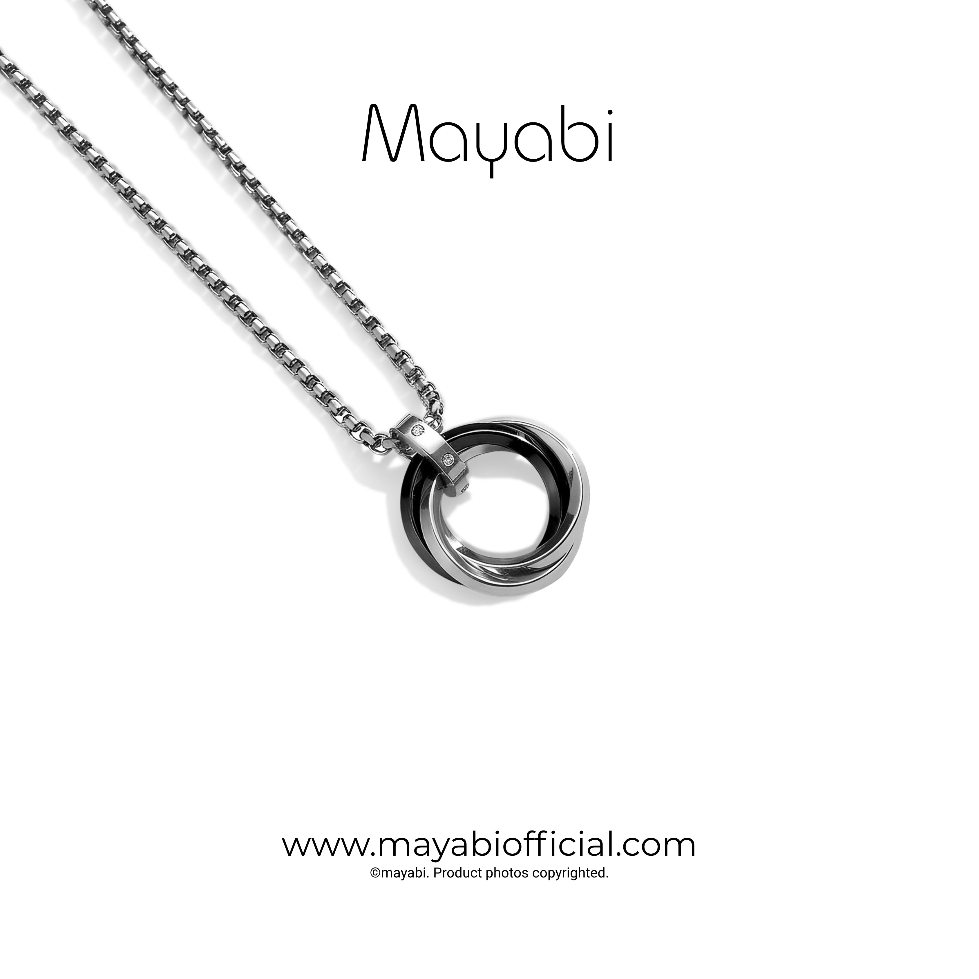 Mayabi Aurelia Trinity Ring Pendant With Chain
