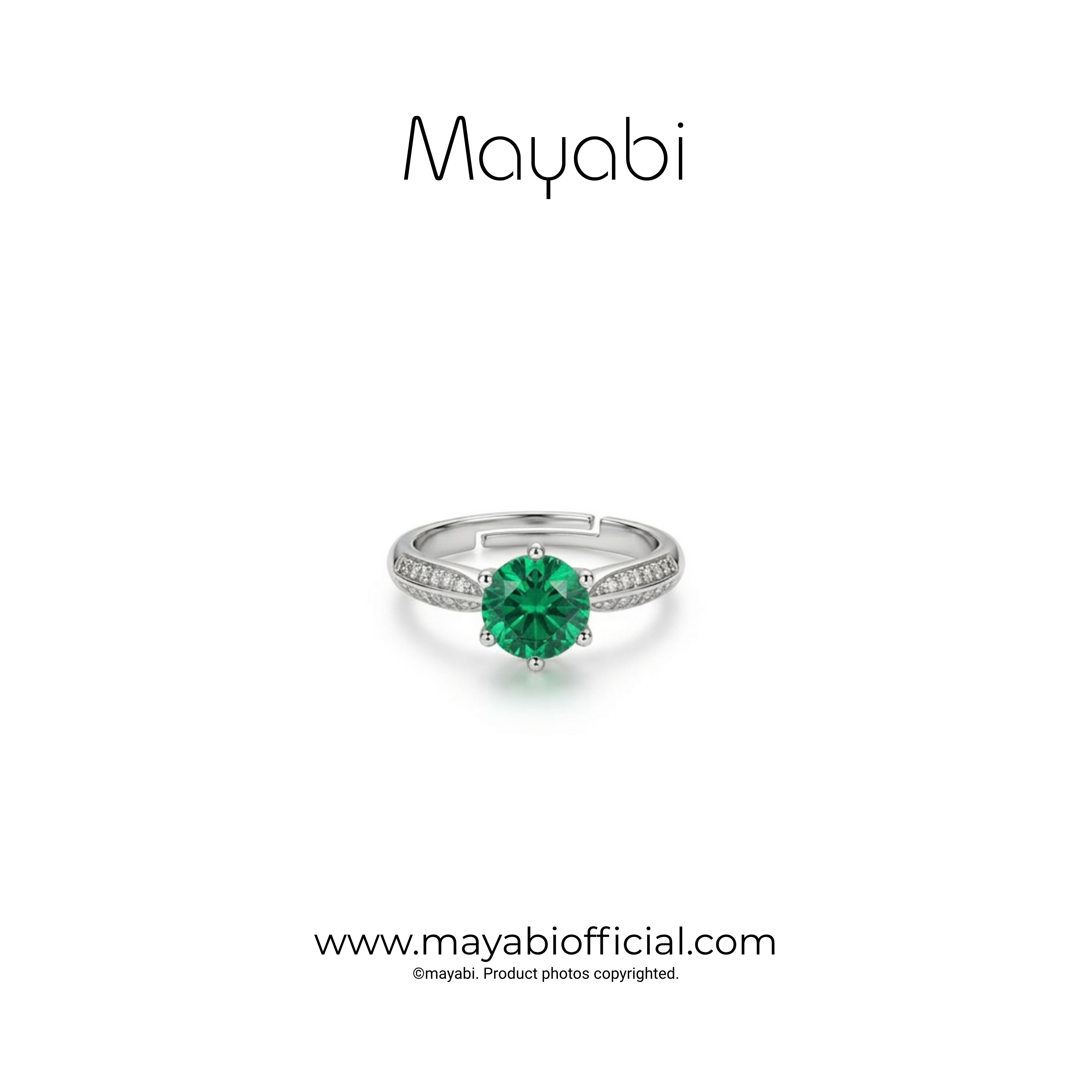 Mayabi Royal Emerald – Silver Ring