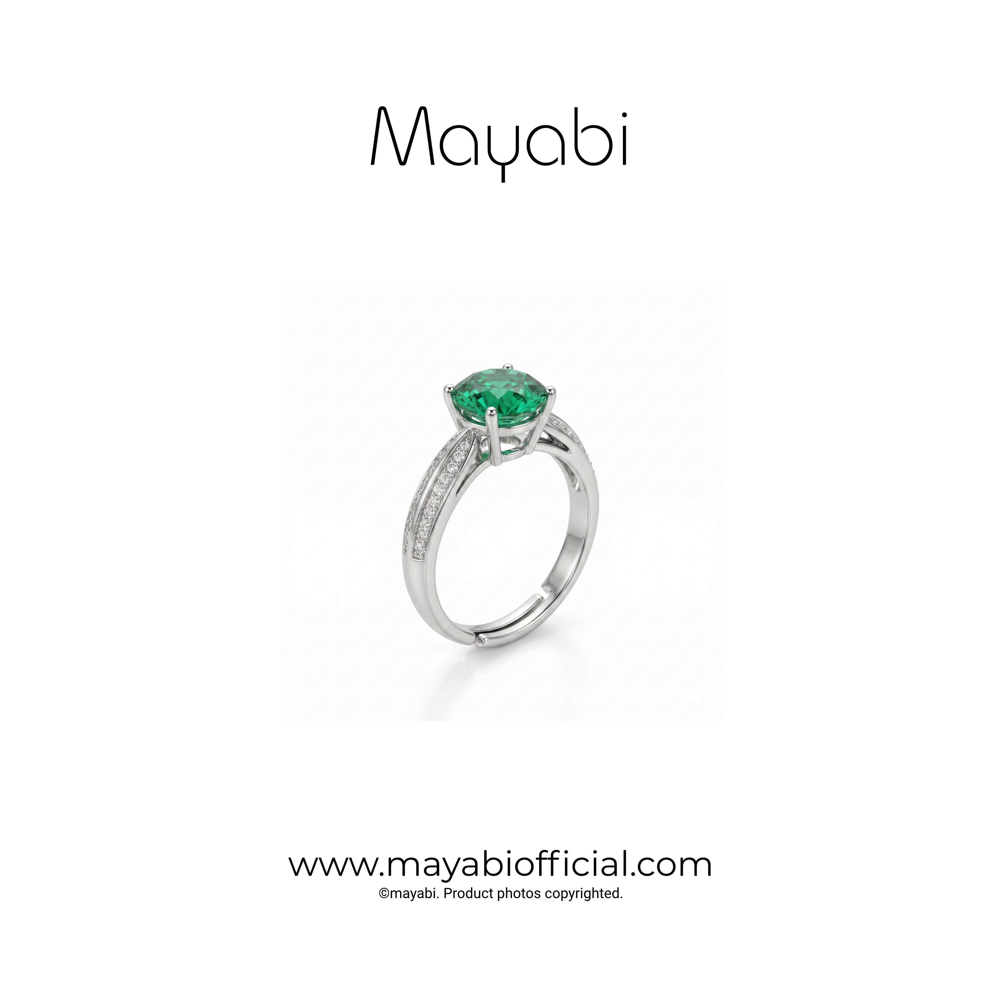 Mayabi Royal Emerald – Silver Ring