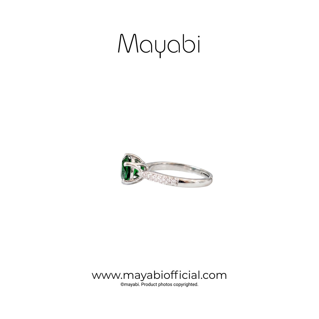 Mayabi Royal Emerald – Silver Ring
