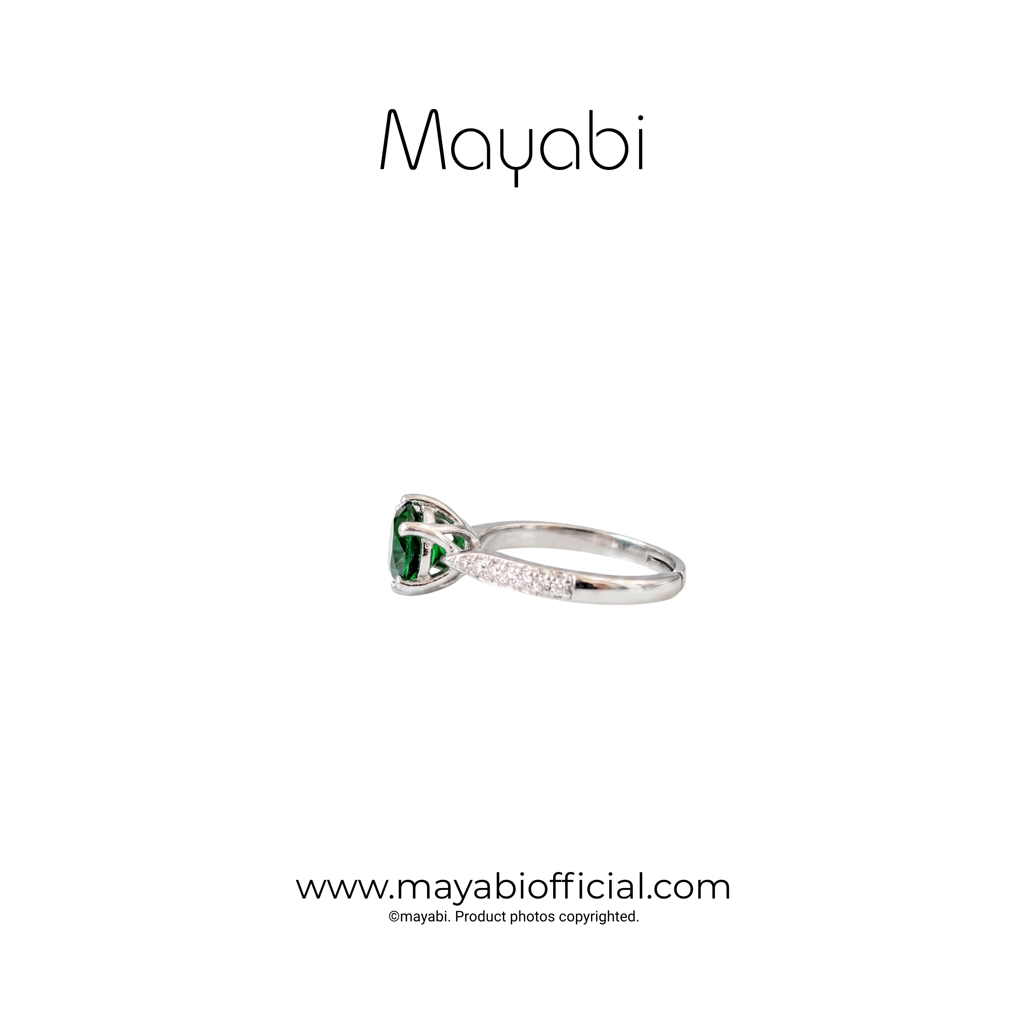 Mayabi Royal Emerald – Silver Ring