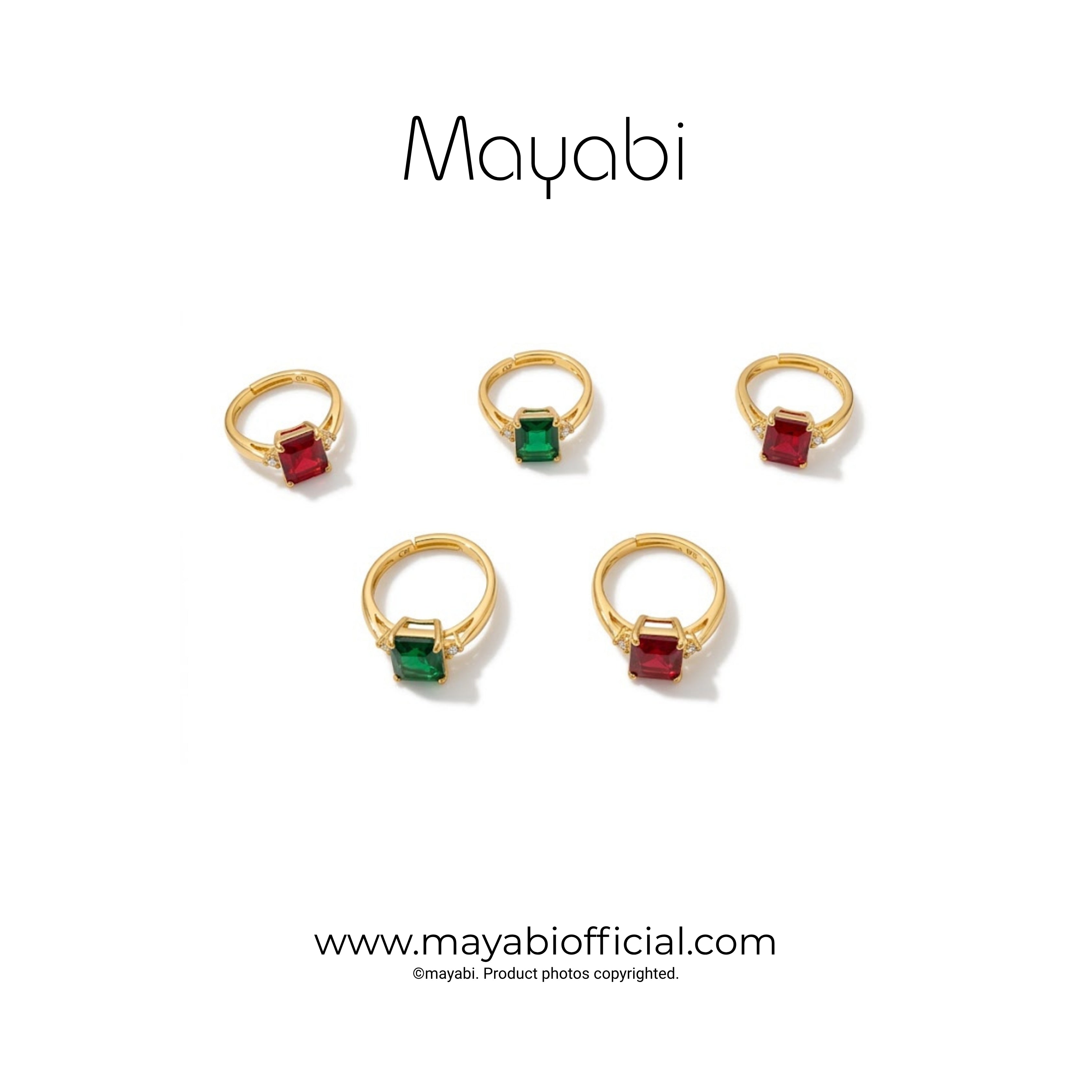 Mayabi Ruby Belle – 18K Gold Plated Ring