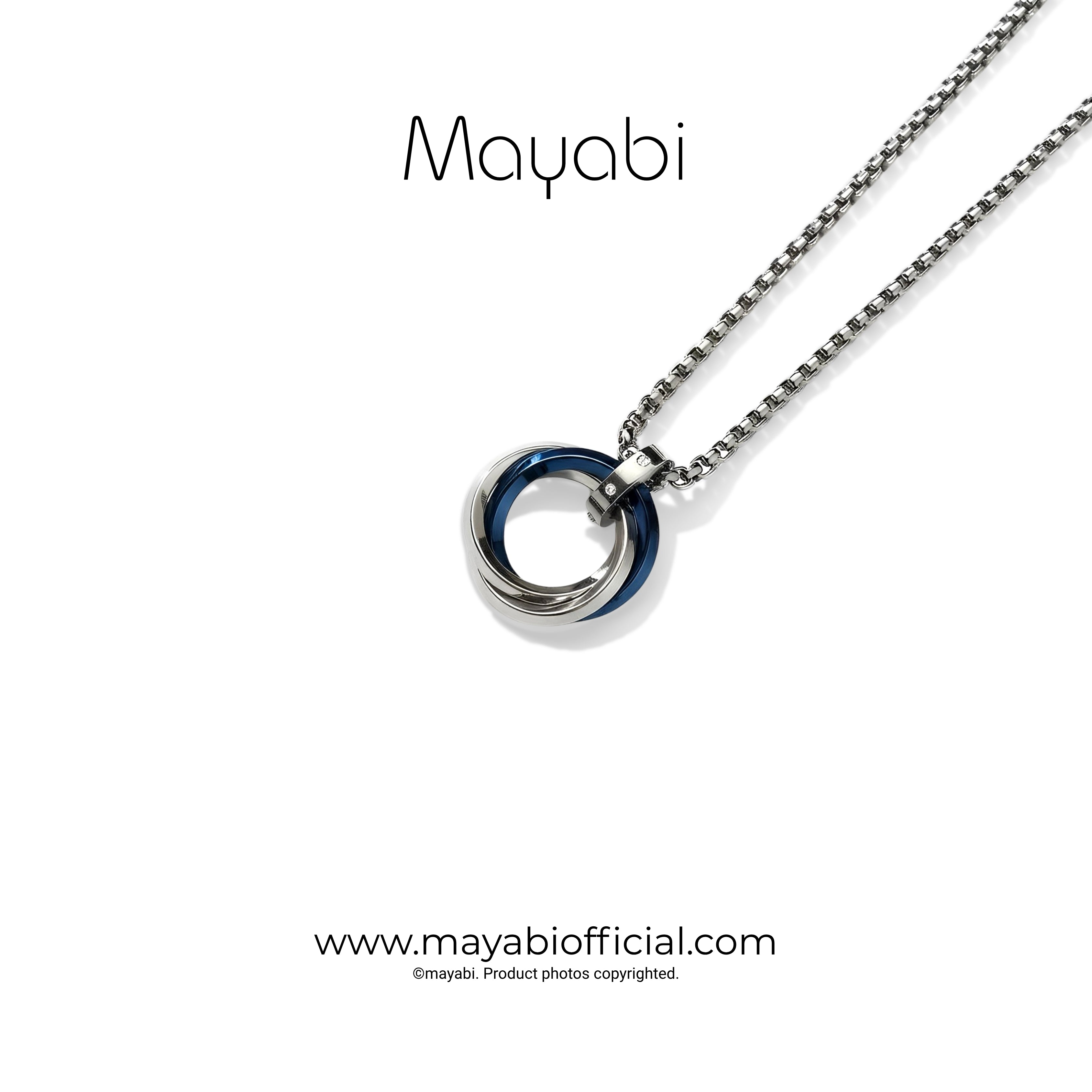 Mayabi Aurelia Trinity Ring Pendant With Chain
