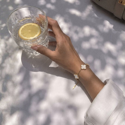 Mayabi Anthea White– 18K Gold Plated Bracelet — Mayabi Official, image 2