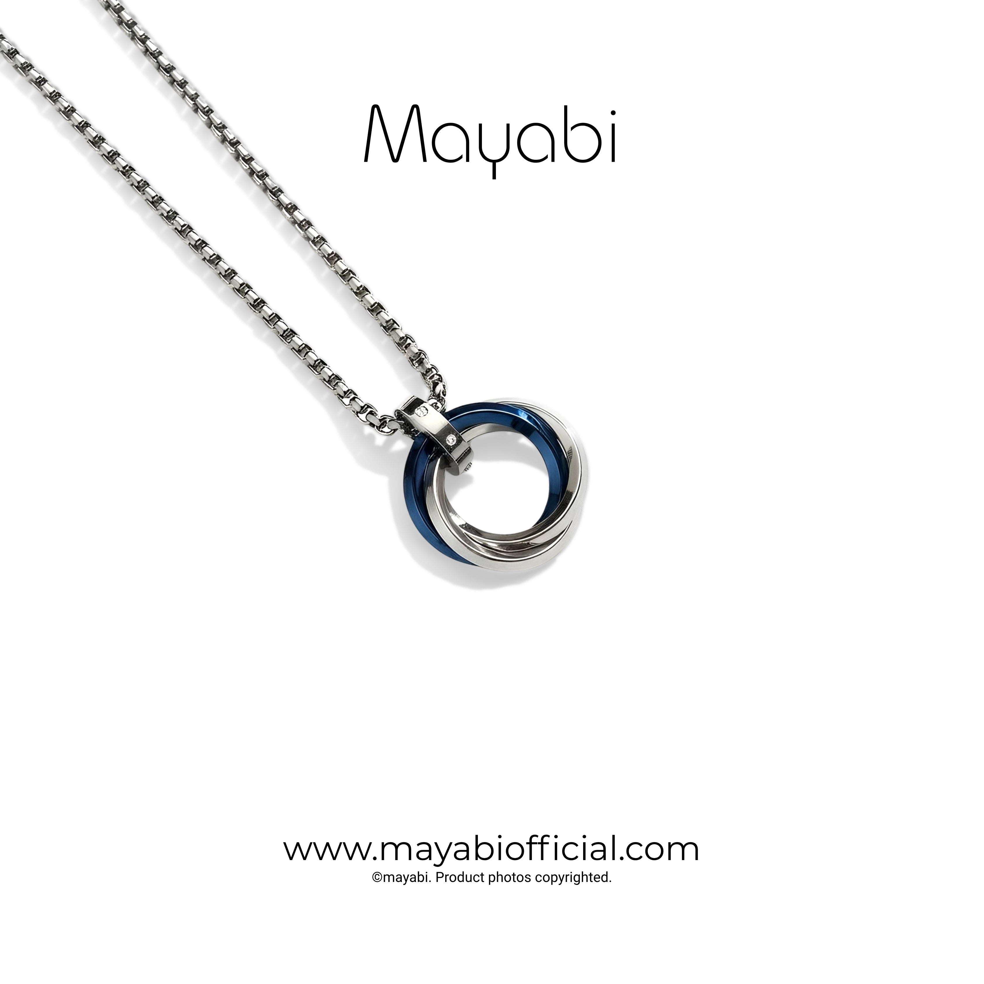 Mayabi Aurelia Trinity Ring Pendant With Chain