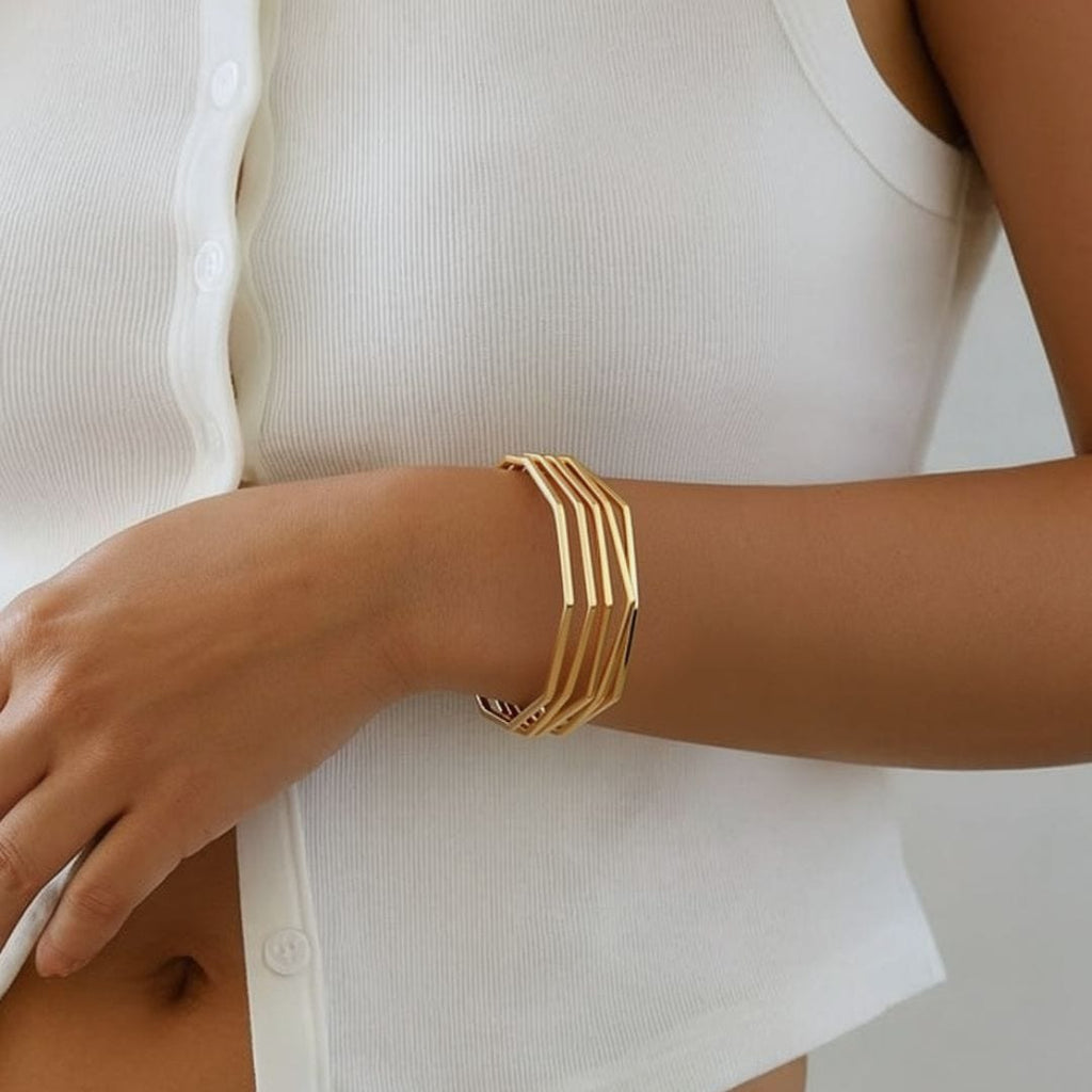 Mayabi Axis - 18K Gold Plated Bracelet — Mayabi Official, image 5