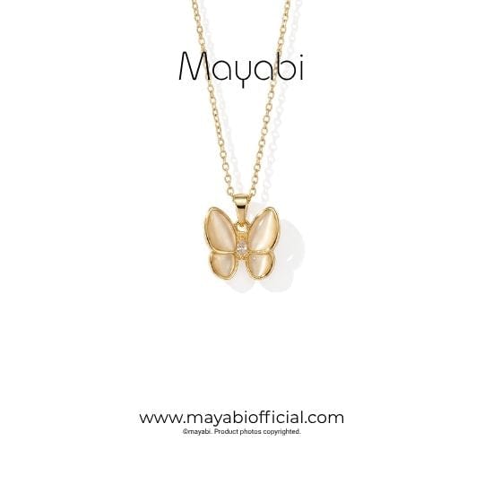 Mayabi Orlina Butterfly - 18K Gold Plated Necklace — Mayabi Official, image 1