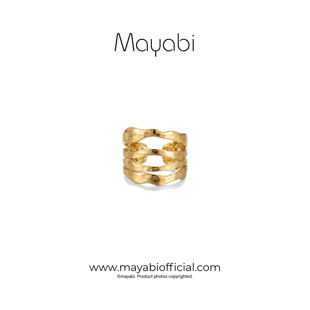 Mayabi Bella Wave - 18K Gold Plated Ring — Mayabi Official, image 1