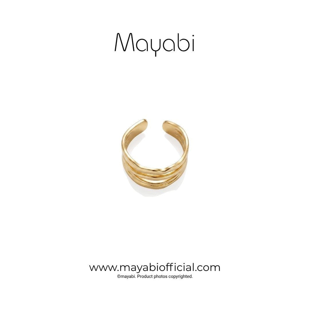 Mayabi Bella Wave - 18K Gold Plated Ring — Mayabi Official, image 4