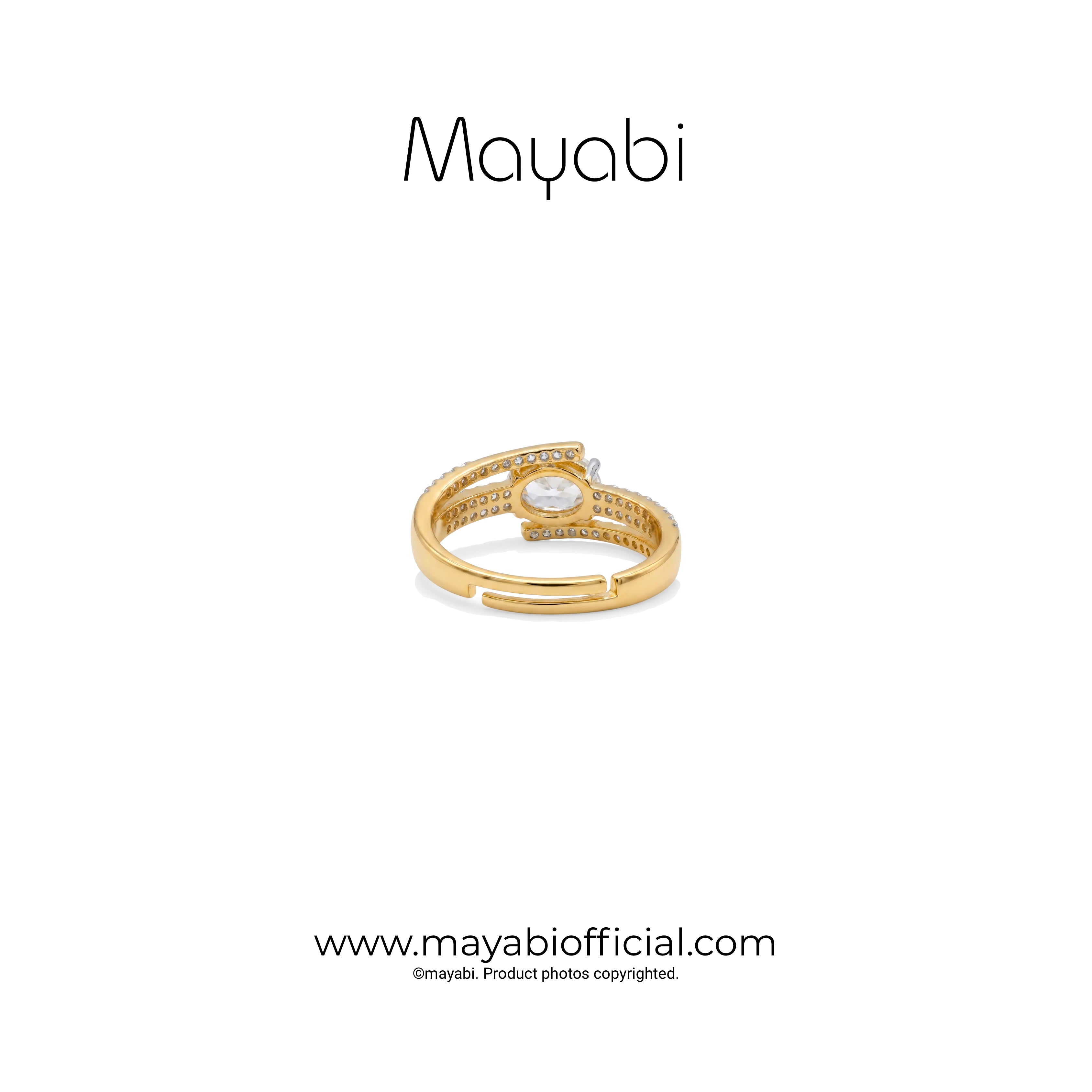 Mayabi Diamante - 18K Gold Plated Ring
