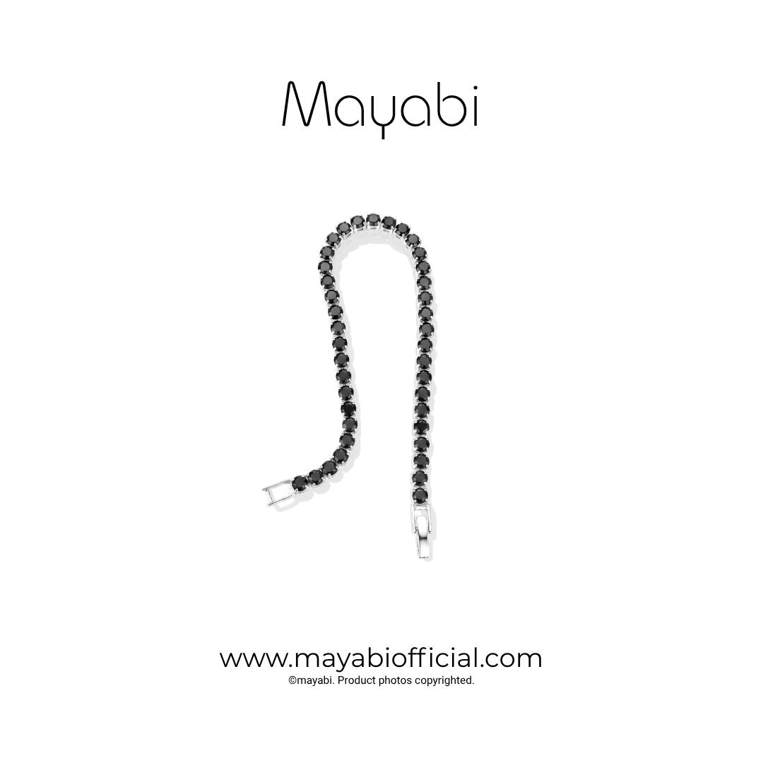 Mayabi Eternelle Noir –  Black Crystal Bracelet