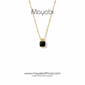 Mayabi Eclipse Square - 18K Gold Plated Necklace