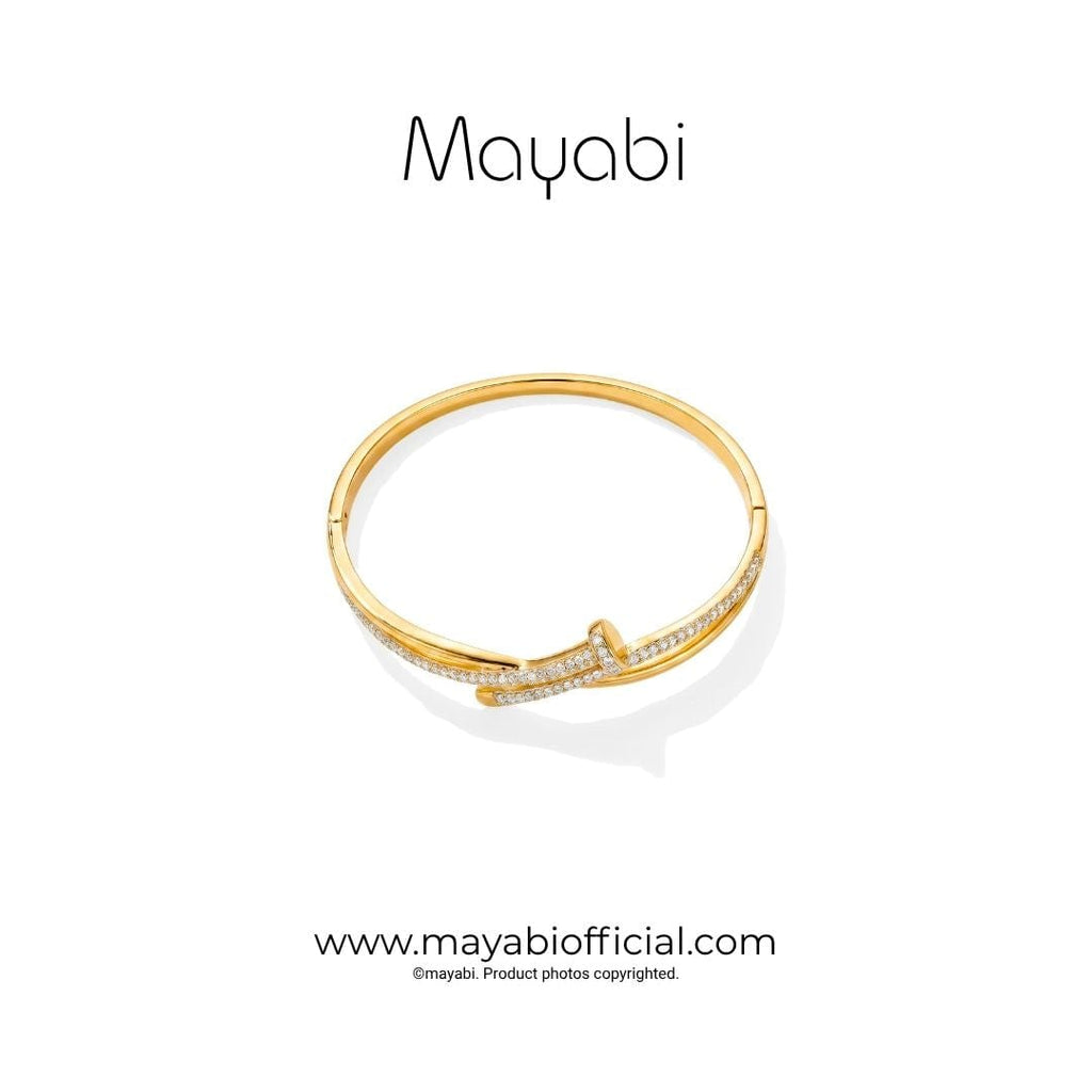 Mayabi Kira Nail - 18K Gold Plated Bangle — Mayabi Official, image 3