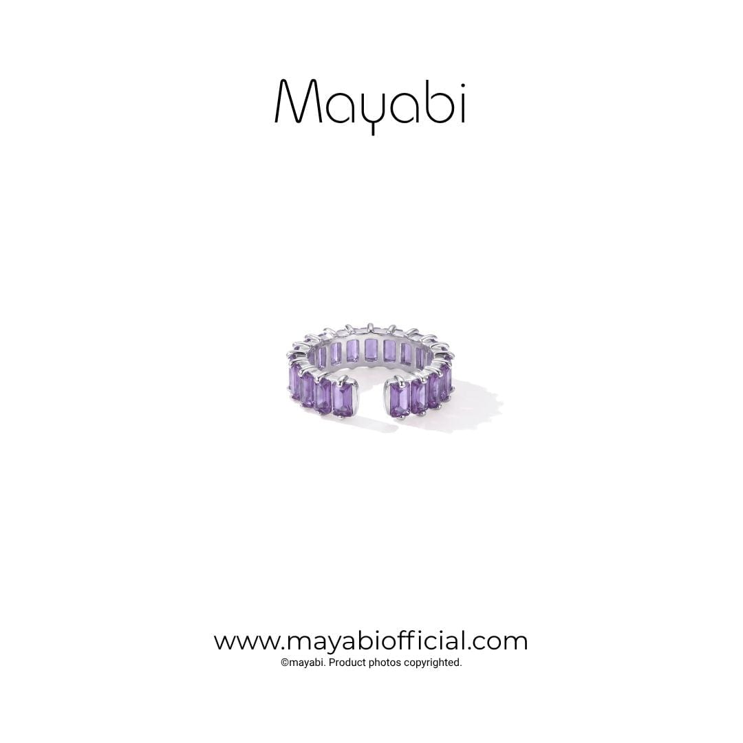 Mayabi Purple Spark - Silver Ring — Mayabi Official, image 4